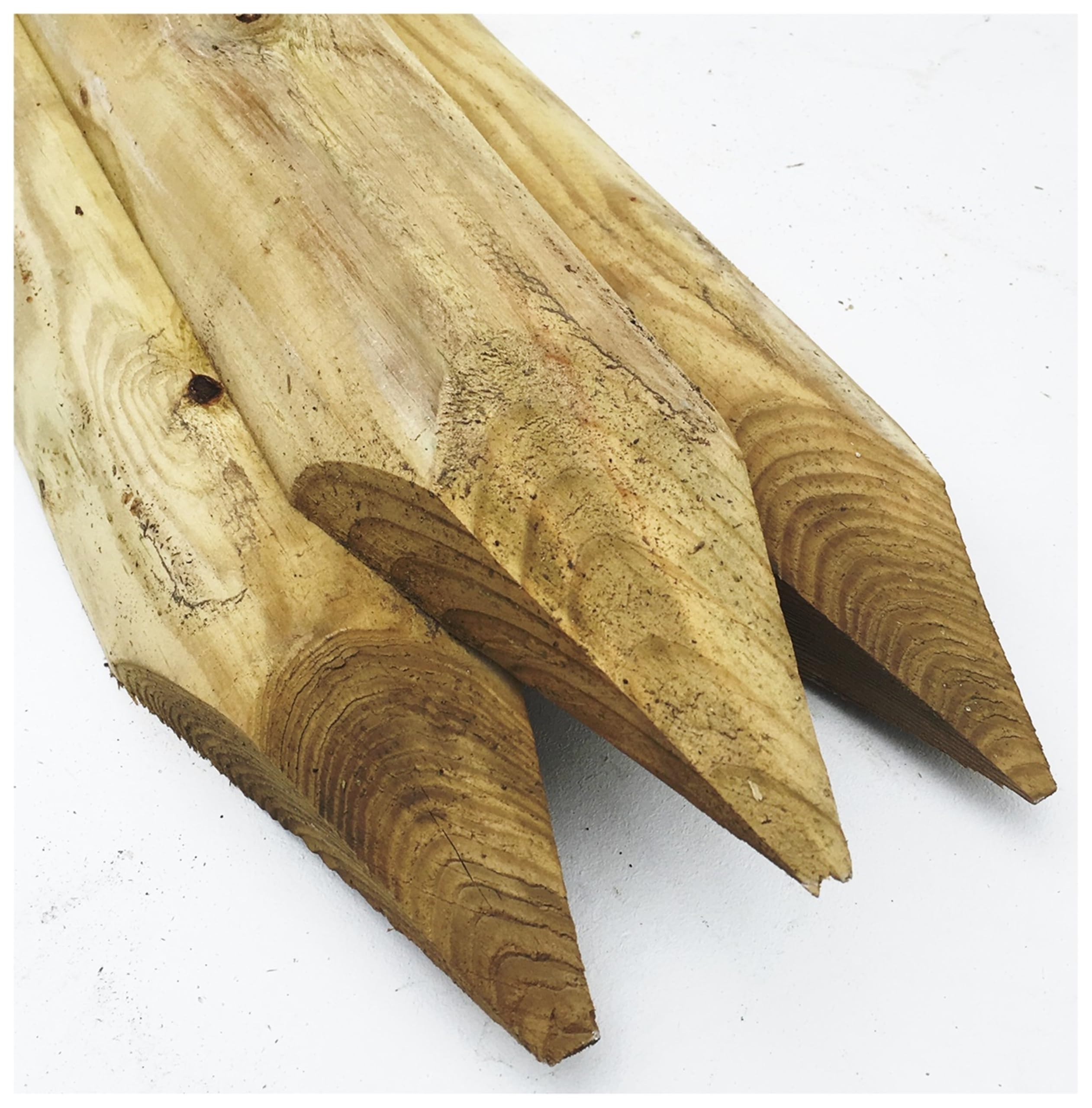 F&G Supplies Half Round Fence Posts 1.8m x 100mm Pressure Treated 20 Pack