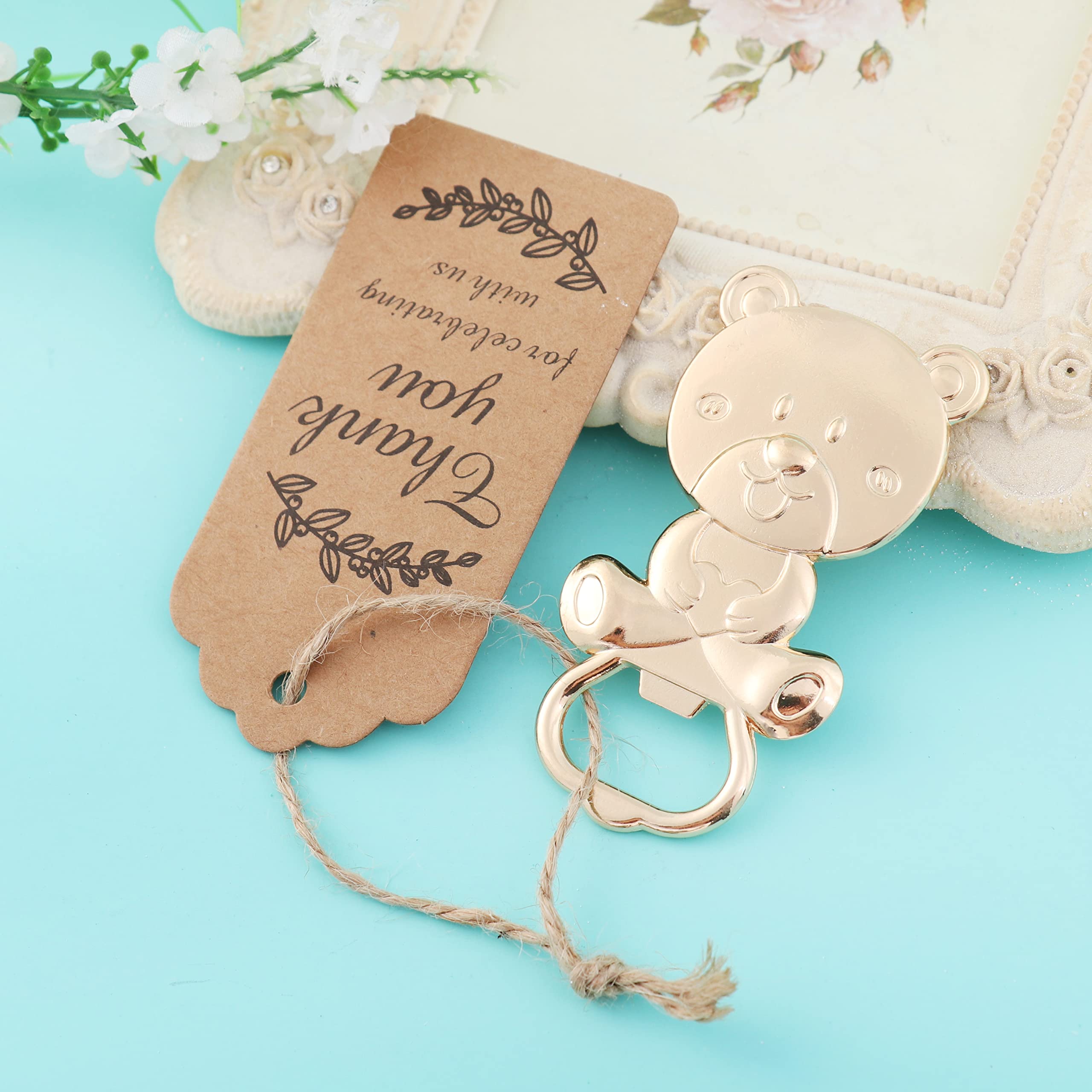 40 Stück Baby-Flaschenöffner Babyparty Party Gastgeschenk Öffner Niedlich Baby Flaschenöffner Babyparty Souvenirs Geschenke für Gäste Hochzeit Gastgeschenk Kinder Geburtstag Party Dekor (Bärenstil)