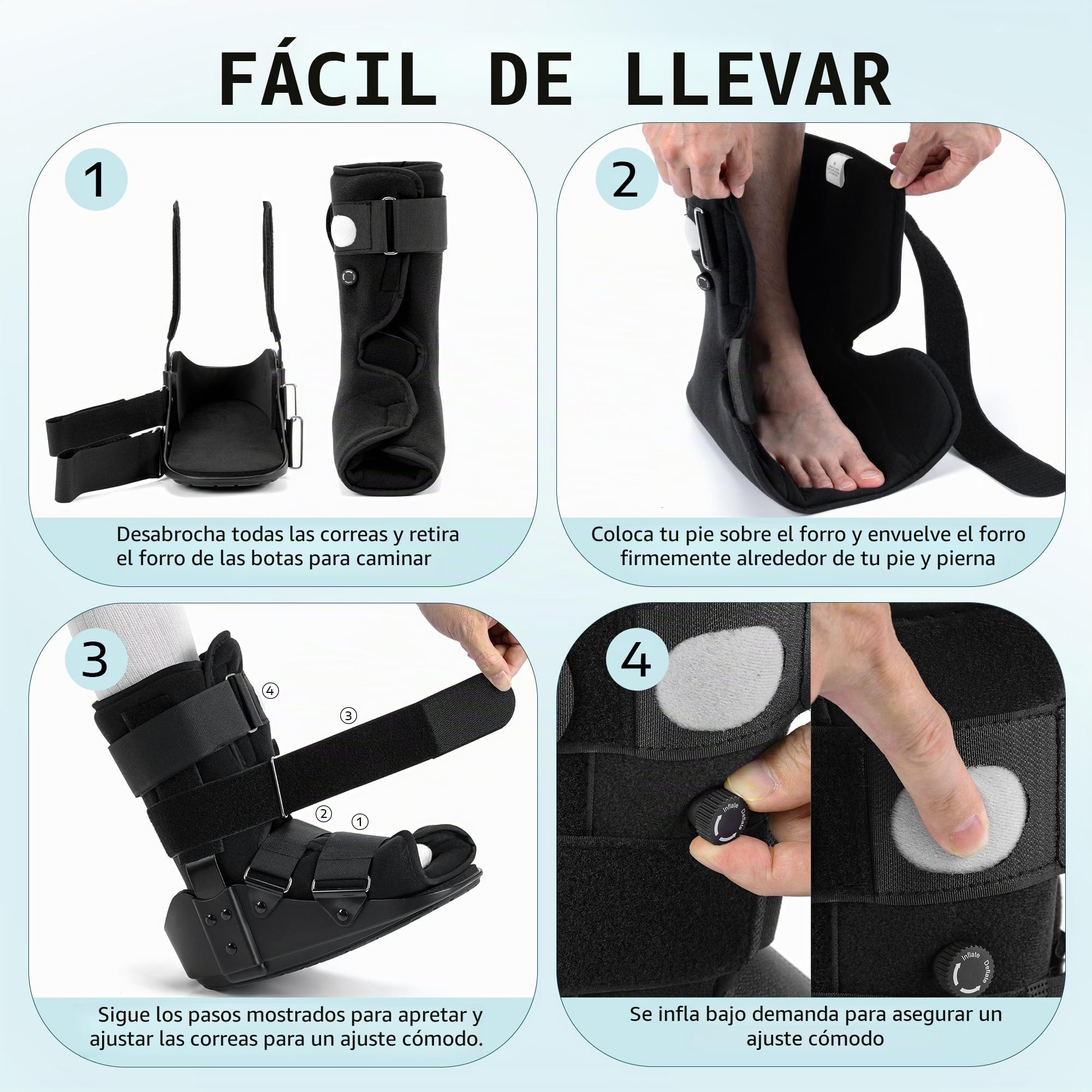 Medibot Bota de senderismo para fractura de pie y tobillo, talla M