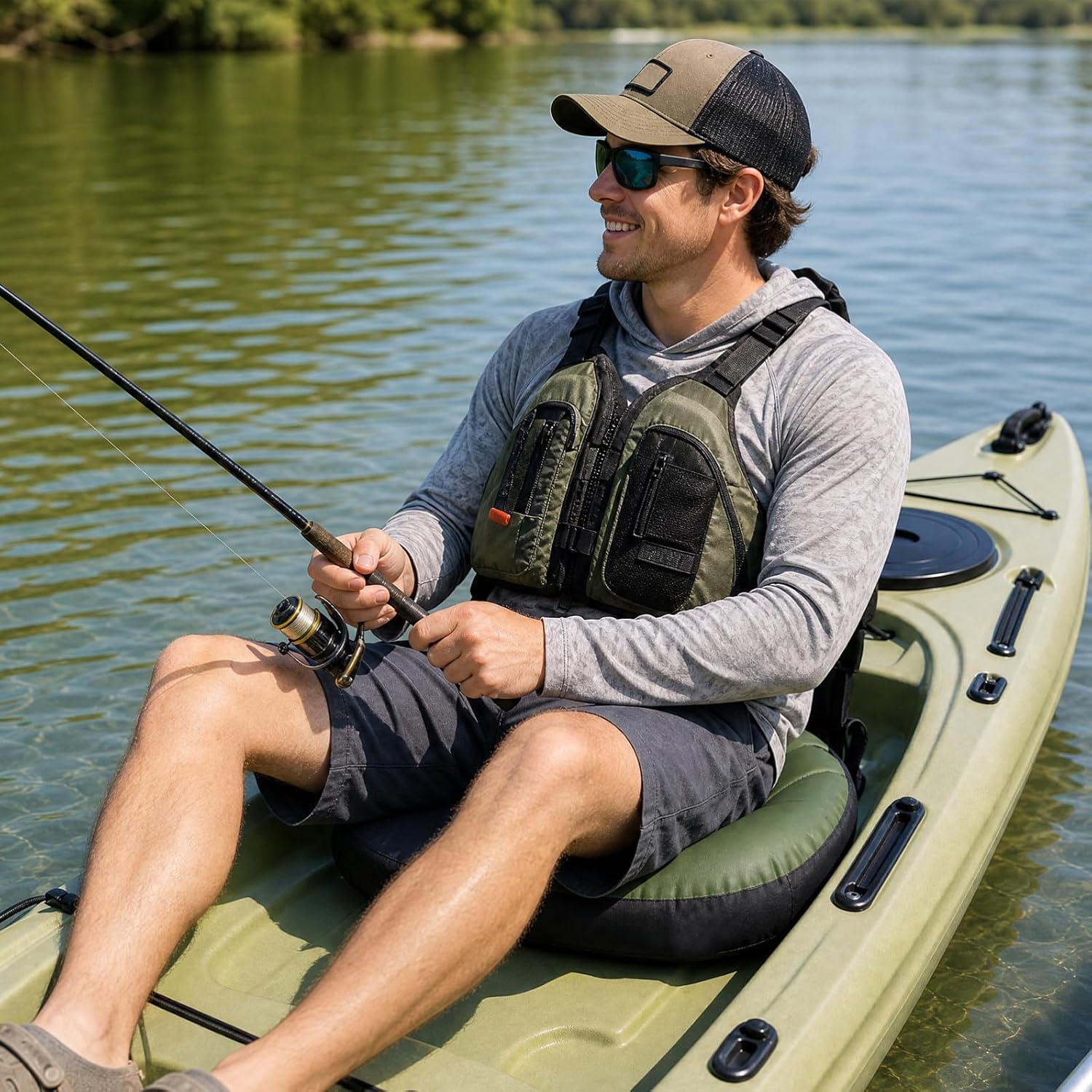 Outanaya Inflatable Seat Cushion for Boats Ergonomic Design High Resilience Performance Lightweight Compact for Outdoor Drifting Upgrades Comfort for Inflatable Kayaks