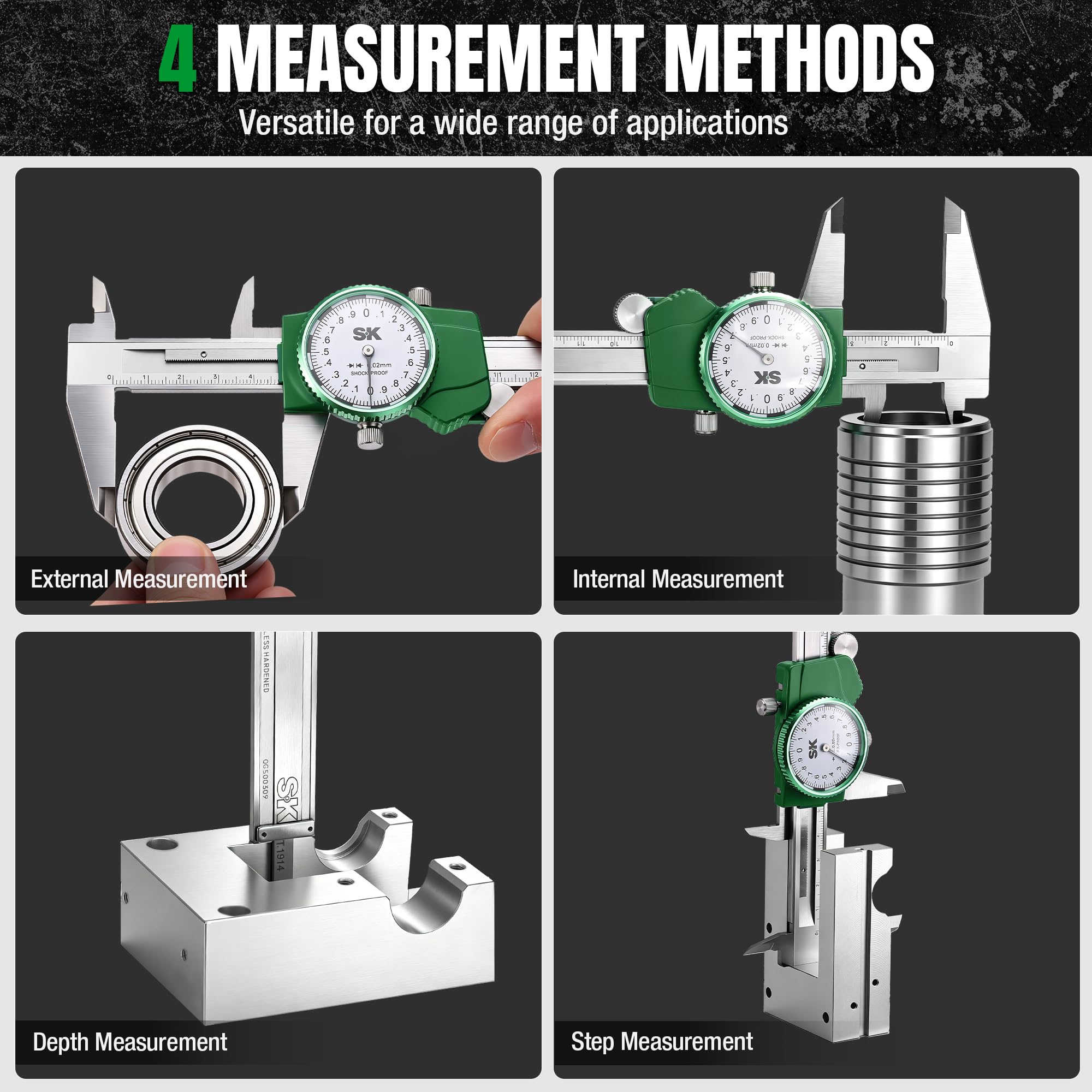 SK Metric Dial Caliper - 150mm Precision Tool -8