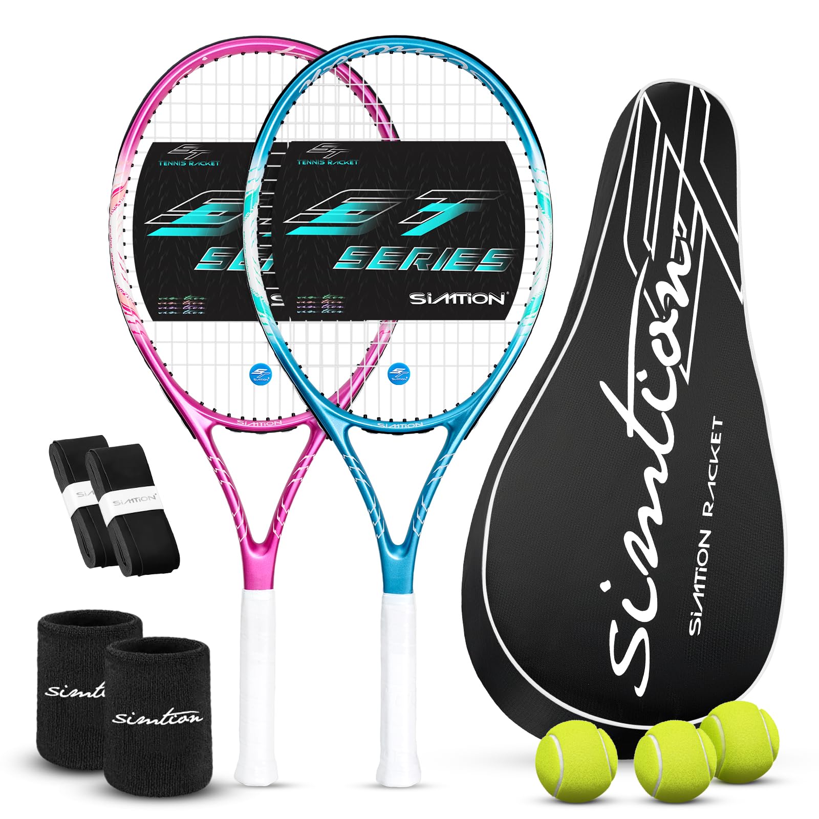 SIMTION 27 Inch Tennis Rackets Set