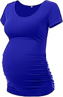 Vista 10 de Peauty Women's Maternity Side Ruched Shirts Salvia