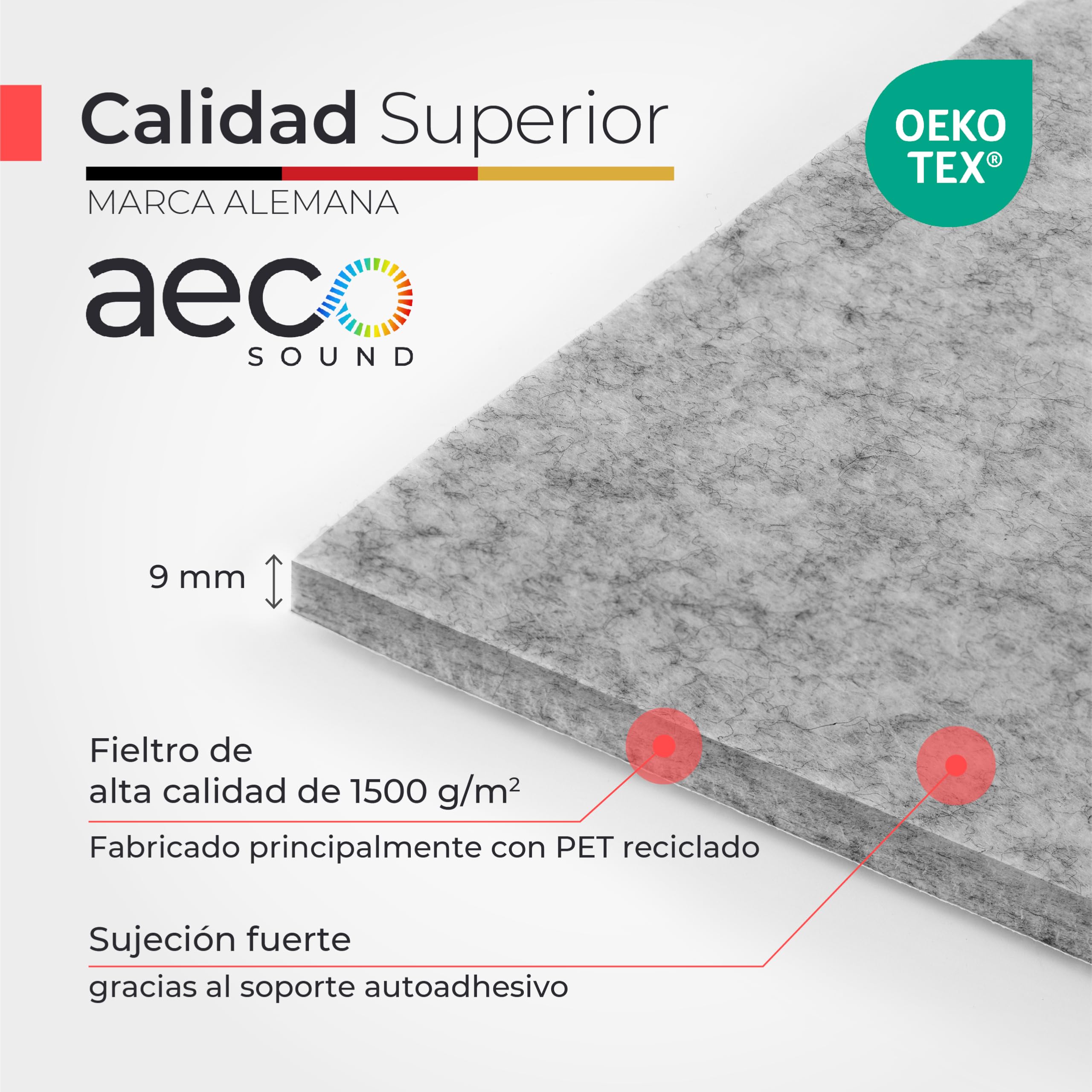 Protección de Pared de Fieltro | Set de 3 Piezas de 118x59cm | Autoadhesivo | Revestimientos Paneles Murales de Fieltro, Aislamiento Térmico y Acústico, Insonorización (Gris)