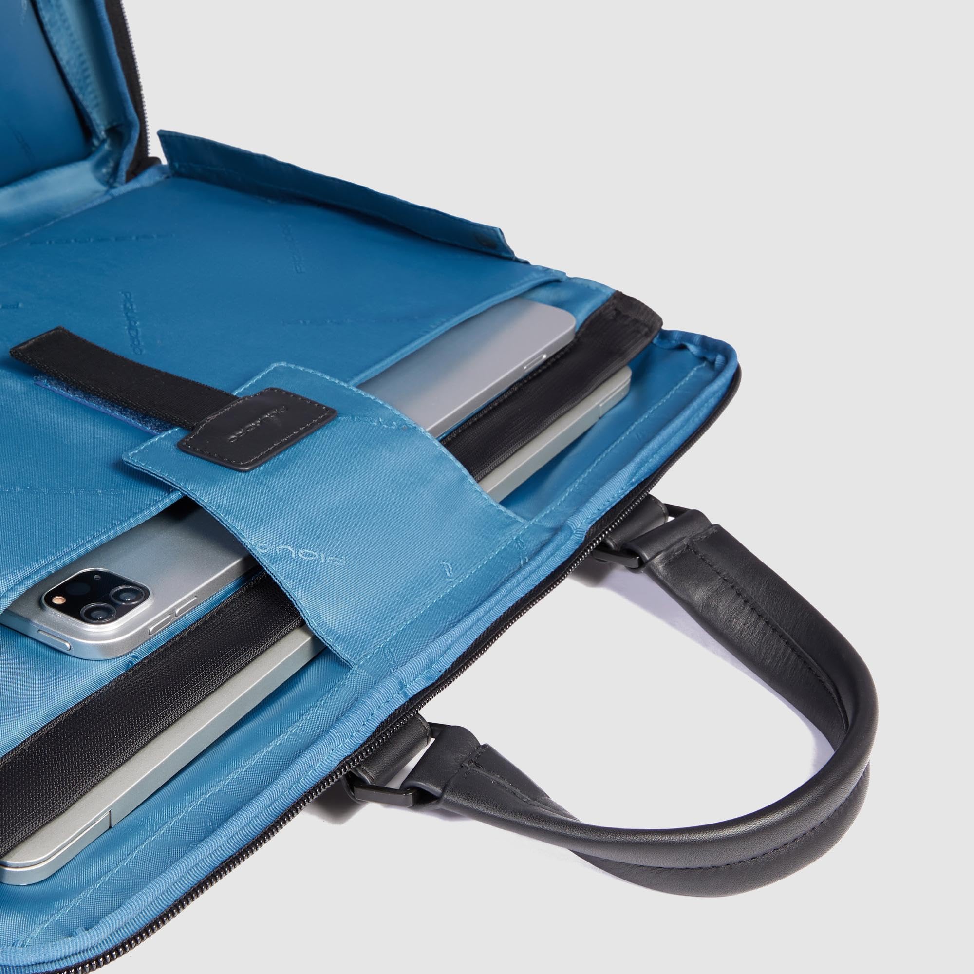 PIQUADRO – Borsa da Lavoro – Porta PC 15,6" - In Pelle e Tessuto – Uomo