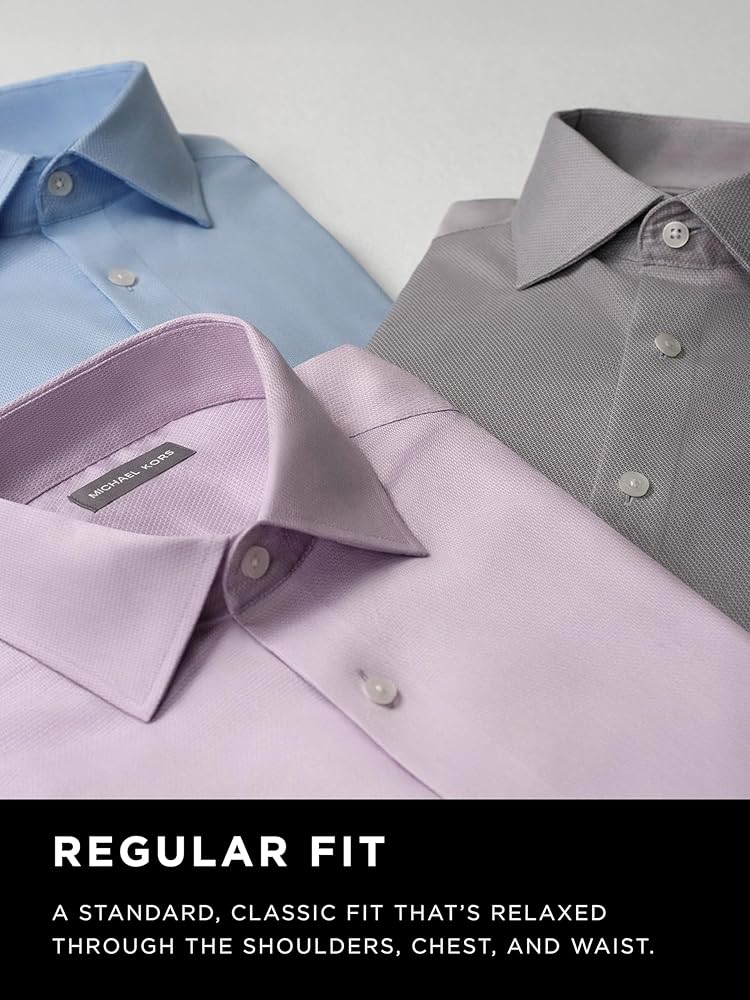 Michael Kors Men's Dress Shirt Comfort Stretch French Cuff Regular Fit  White : Clothing, Shoes & Jewelry - Amazon.com