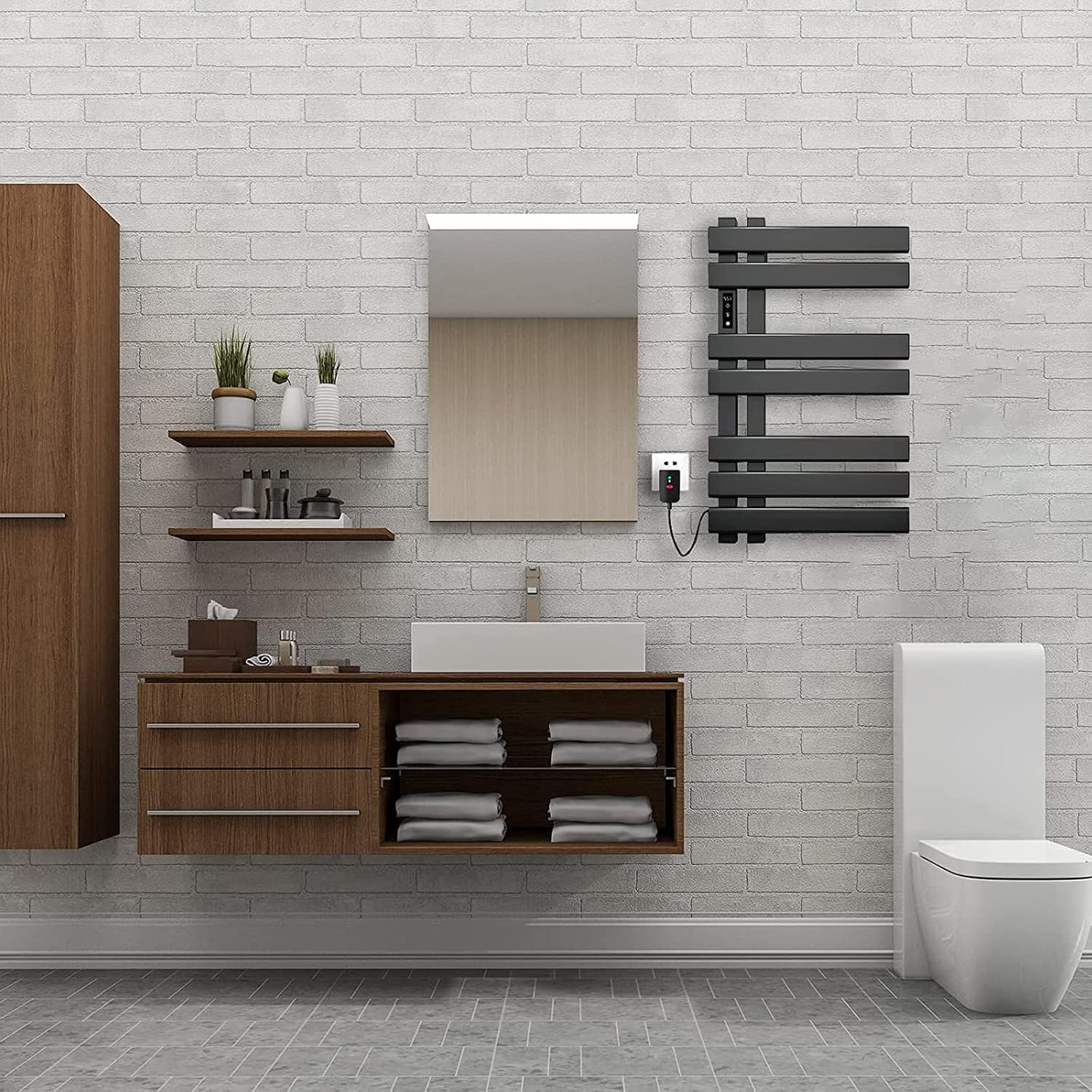 Smart Heated Towel Rail - Electric Towel Warmer Radiator for Bathroom with Smart Home Control Fast Drying & Energy Efficient Luxury Spa Experience image 5