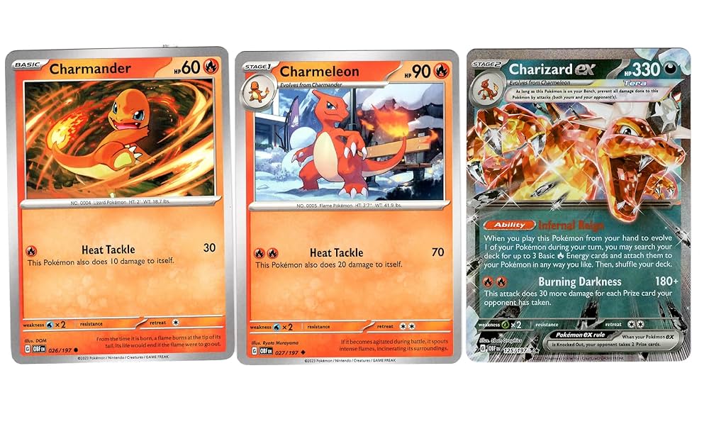 ポケモンカードゲーム CHARMANDER/CHARMELEON/CHARIZARD EX Pokemon Card Charmander Charmeleon Charizard ex SSR 331/190