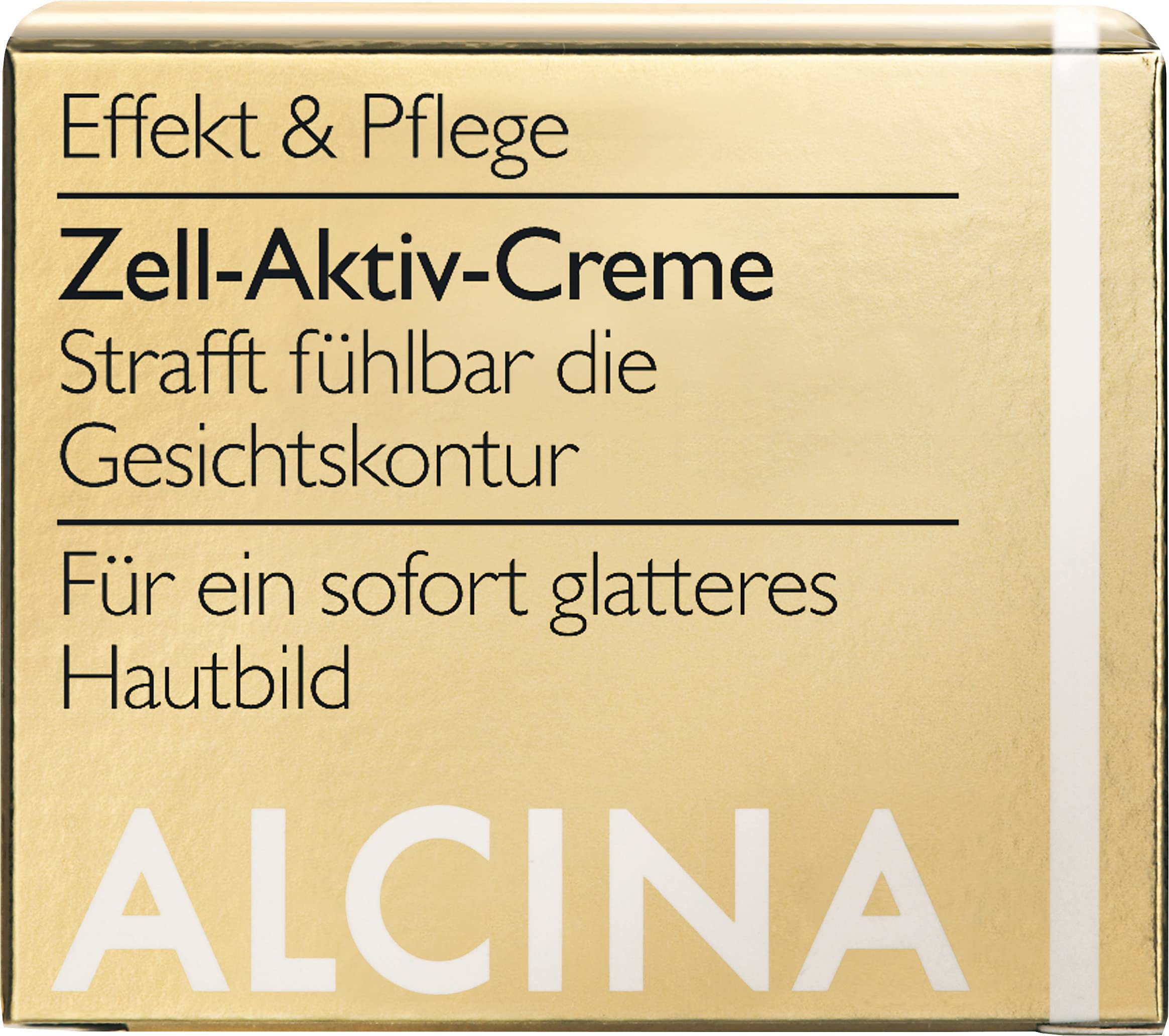 ALCINA Zell-Aktiv-Creme - 1 x 50 ml - Straffung der Gesichtskontur - Unterstützt hauteigene Collagenproduktion - Fältchenreduktion für glatteres Hautbild - Mit Pentapeptiden & Algenextrakten