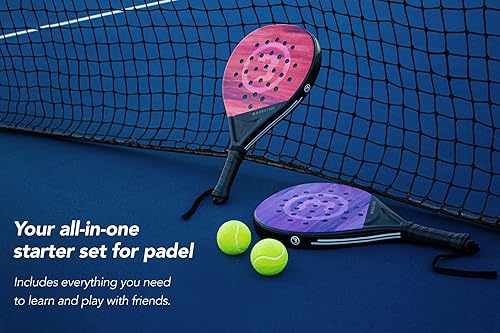 Miniatura 3 de Juego completo de 2 raquetas de pádel - Ligero con núcleo de espuma y agarre - Kit de raqueta de pádel definitivo para principiantes y jugadores