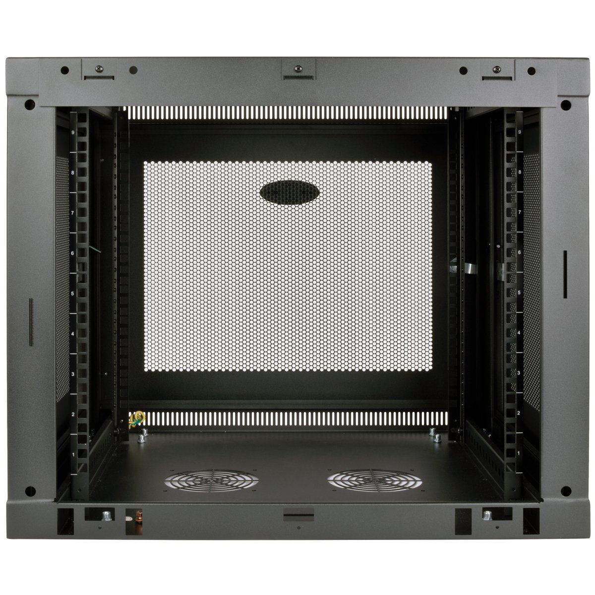 Eaton Tripp Lite SmartRack 9U de Perfil Bajo, Profundidad de Conmutador-Plus, Gabinete de Rack Mini Montado en la Pared (Negro) (SRW9UDP)