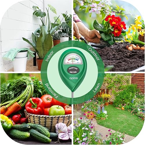 Miniatura 6 de Medidor de humedad del suelo, medidor de humedad de plantas, medidor de agua para plantas de interiorexterior, hidrómetro para plantas (verde)