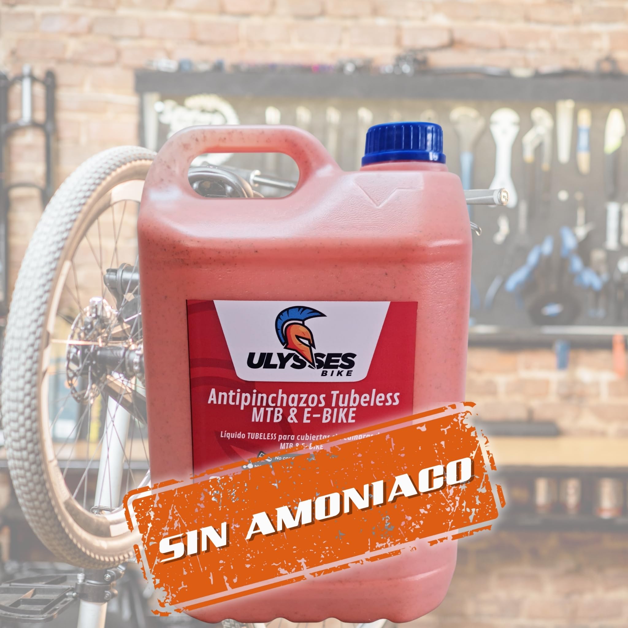 Liquide anti-crevaison sans ammoniaque pour vélo sans ammoniaque, kit de réparation de pneus, gel anti-crevaison pour seringue Tubeless (5 litres)