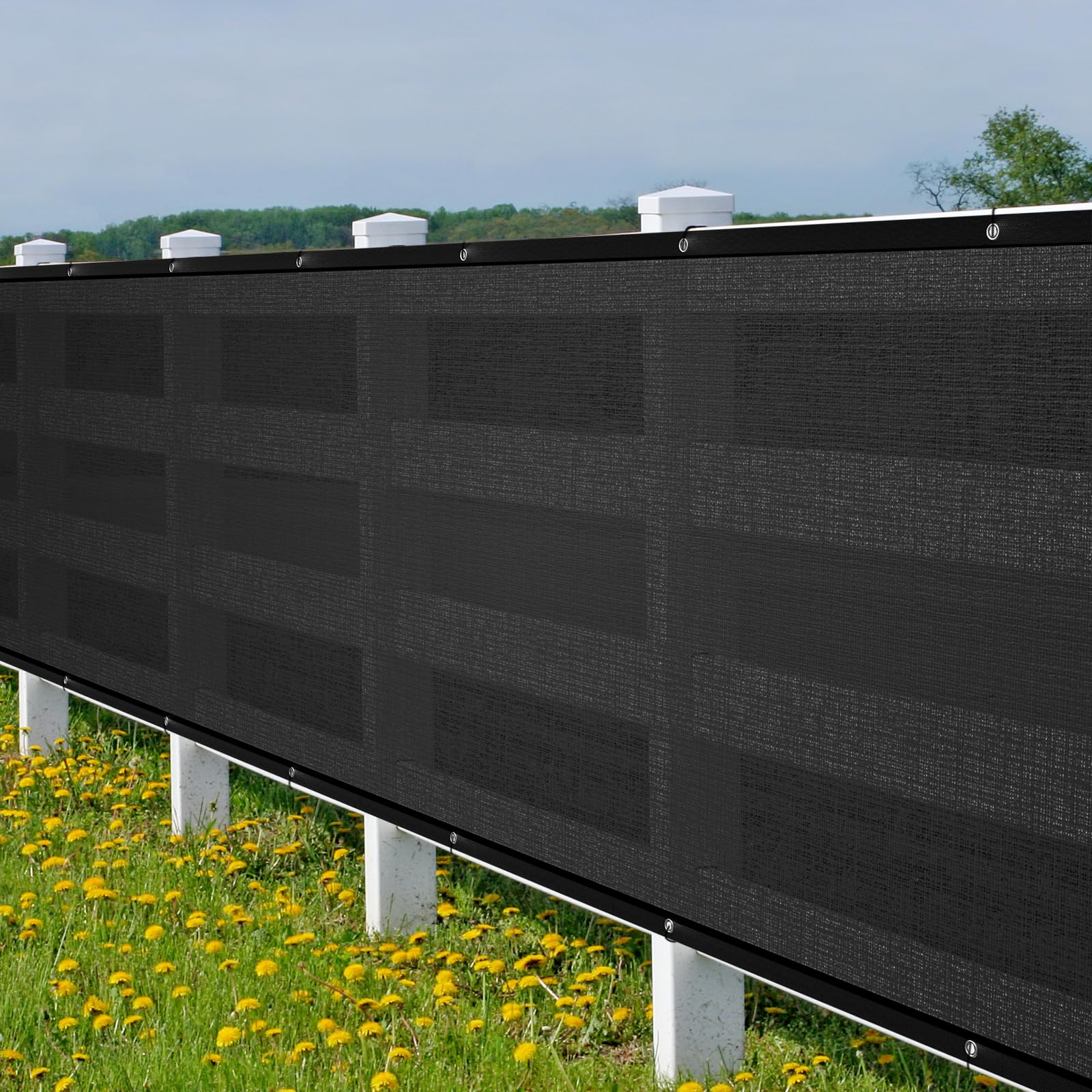 Sune - Rete frangivento resistente alle intemperie per giardino, serra e recinzione, 0,9 x 5 m, con fascette per un facile inserimento