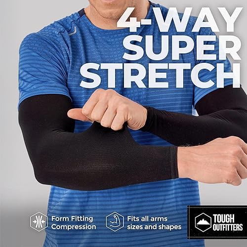 Miniatura 10 de Mangas de brazo de protección solar UV para hombres y mujeres, manga de enfriamiento de compresión deportiva UPF 50, base de cáncer de piel