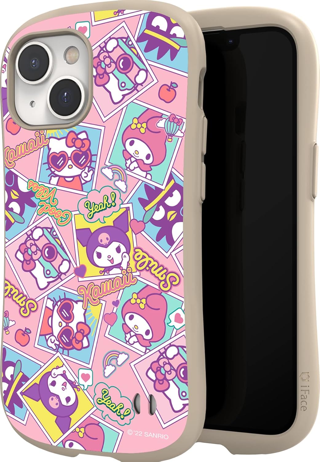 iFace Hello Kitty & Friends Case for iPhone 13 mini (5.4”) – Cute Shockproof Dual Layer [Hard Shell + Bumper] Protective Phone Case – Seize The Day