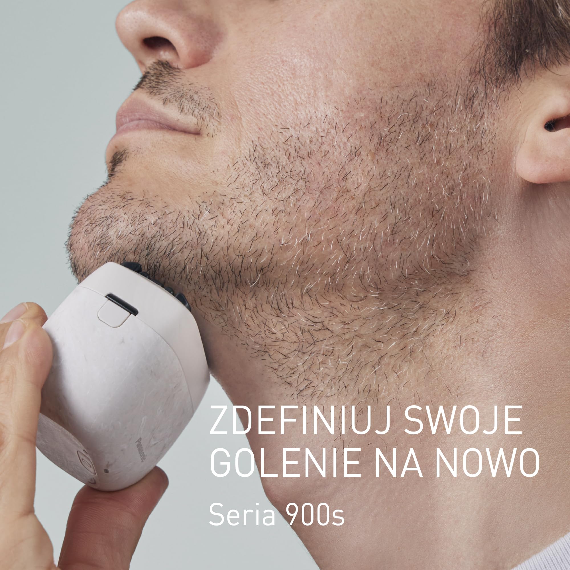 Panasonic ES-PV6B-W803 Series 900s Golarka, Golenie na Mokro i Sucho, 5-Ostrzowa Golarka Elektryczna Dla Mężczyzn, Inteligentny Czujnik Zarostu, USB-C, Etui, Biały Marmur NAGORI®