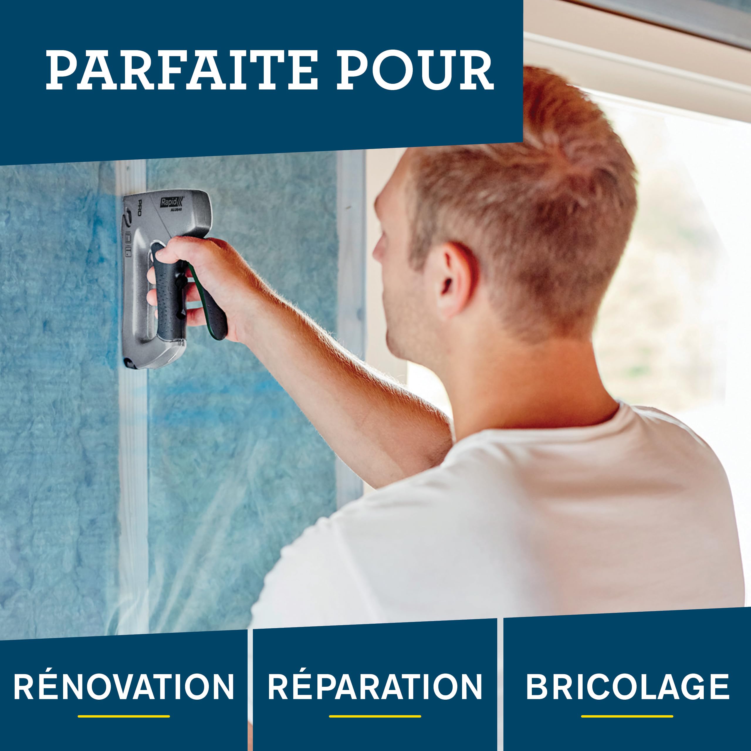 Rapid ALU840 - Agrafeuse Manuelle pour Isolation - Pour Agrafes/Clous