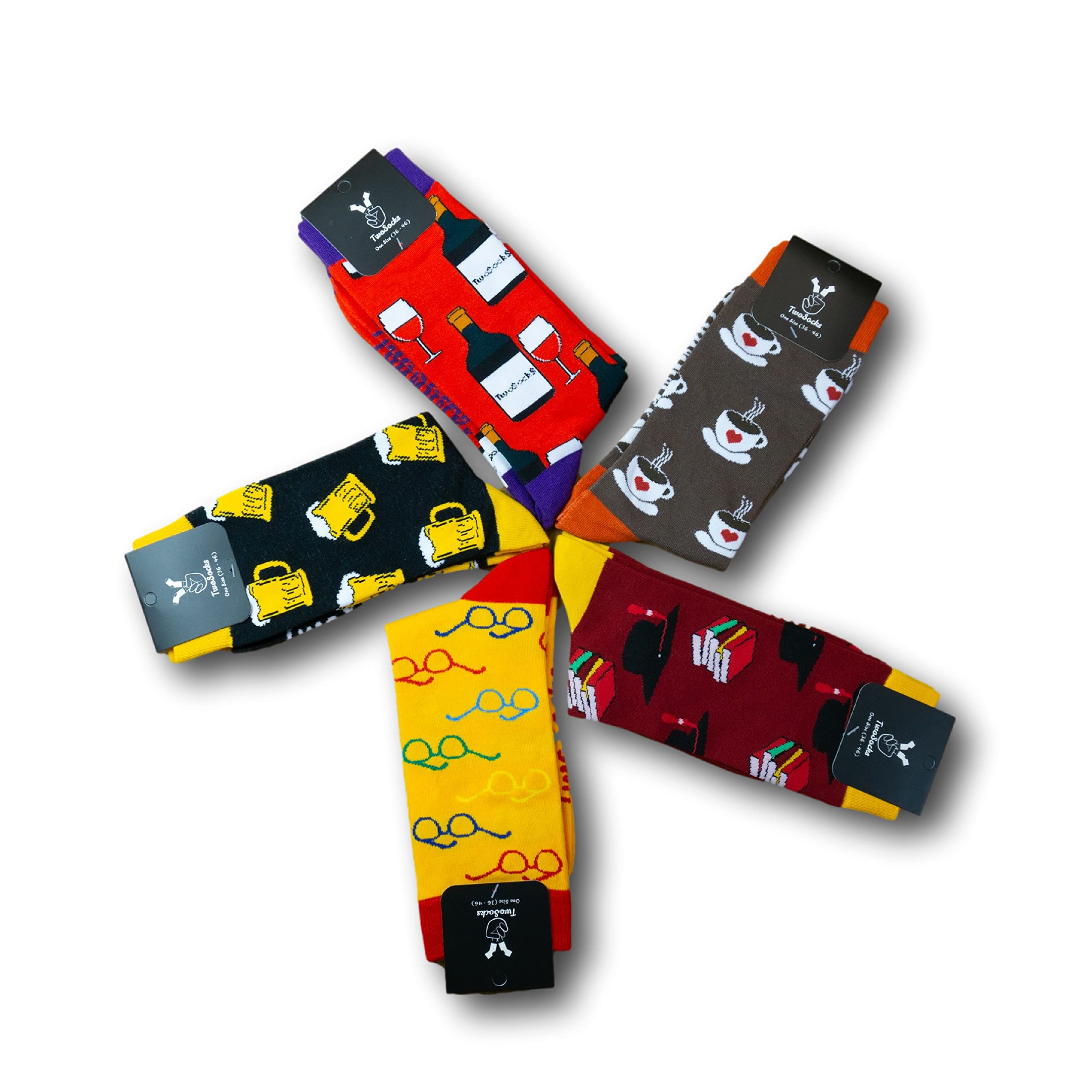 TwoSocks Calze divertenti calze da uomo e da donna come regalo, cotone, taglia unica