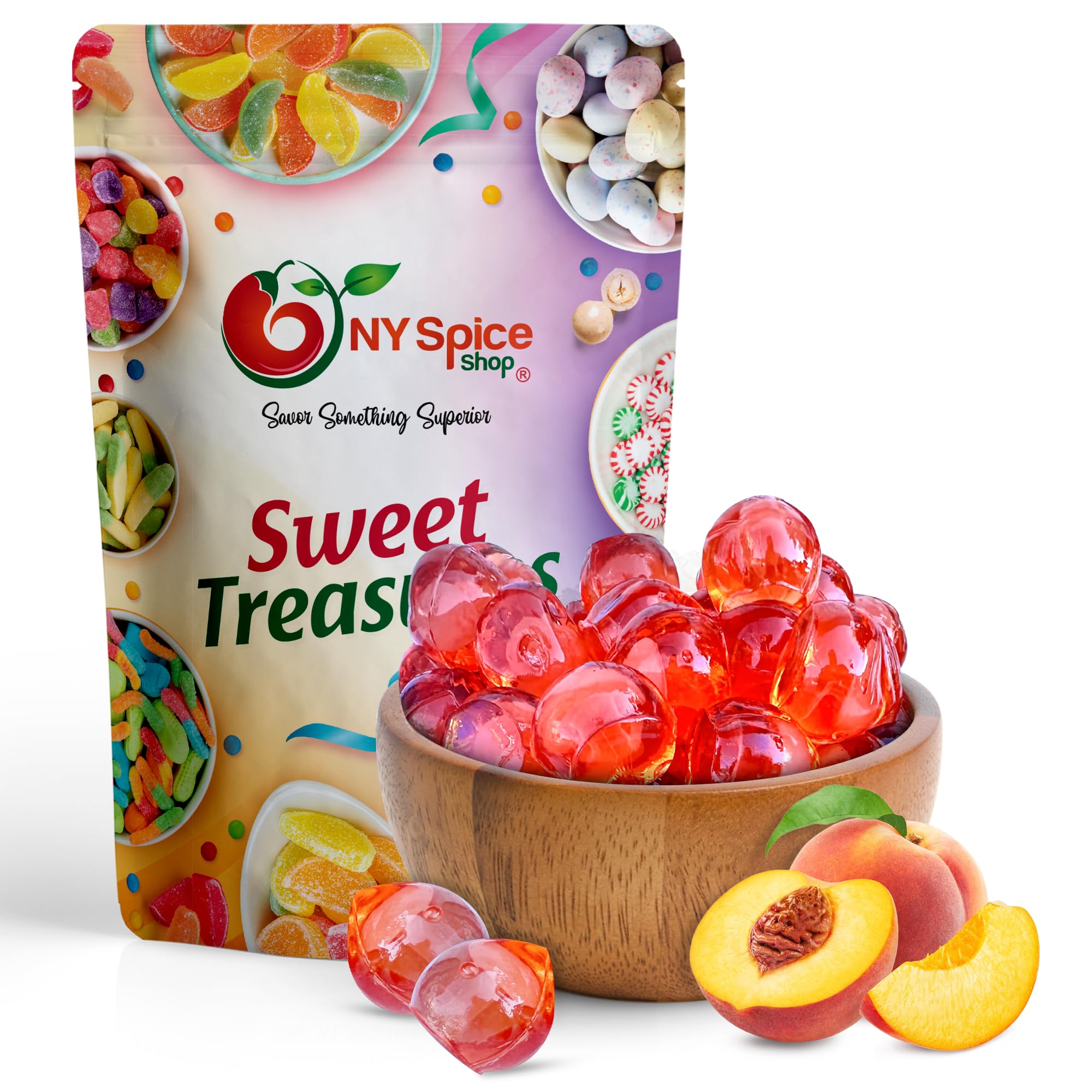 Amazon.com : NY Spice Shop 4D Gummies Burst Peach Flavor - 1 Pound