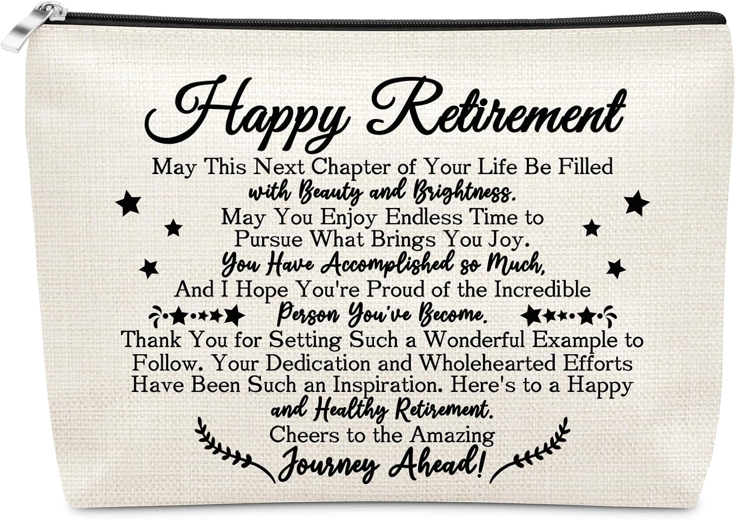 Sazuwu Funny Retired Travel Makeup Bag Retirement Gift for Woman