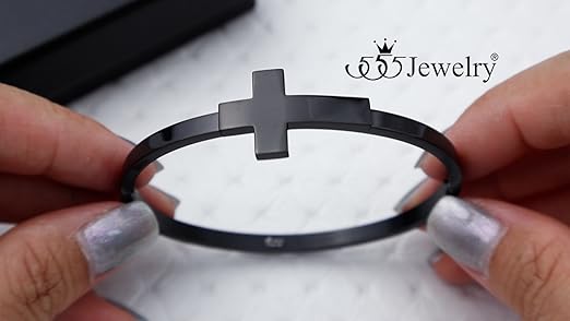 Amazon.com: 555Jewelry Stainless Steel Cross Bracelets for Women
