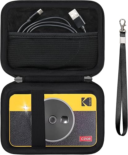 Miniatura 1 de Estuche rígido de transporte para KODAK Mini Shot 2 Retro 4PASS 2 en 1 cámara digital instantánea, Mini Shot 2 Retro con bolsillo de malla con