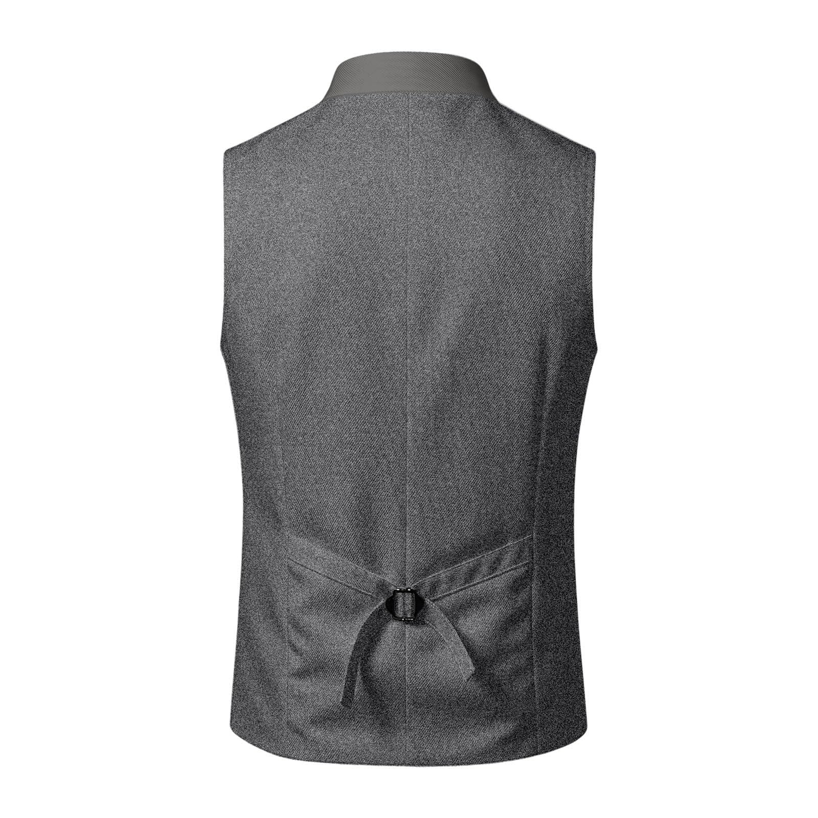 Didadihu Oktoberfest Weste Herren Trachten Gilet Elegant mit Stehkragen Taschen Knopfleiste für Wiesn Party Fest