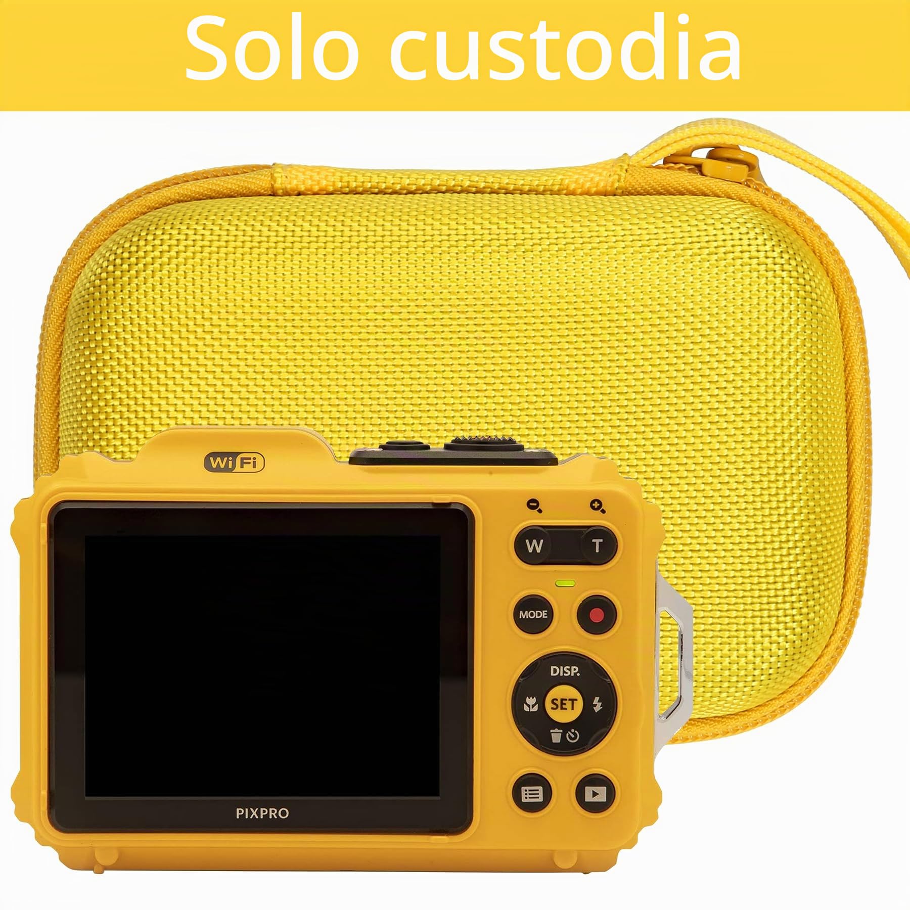 Aenllosi Custodia Rigida da Viaggio Compatibile con la Kodak PIXPRO WPZ2 Fotocamera Digitale, Custodia Protettiva per Kodak Fotocamera Compatta(Giallo, Solo Custodia)