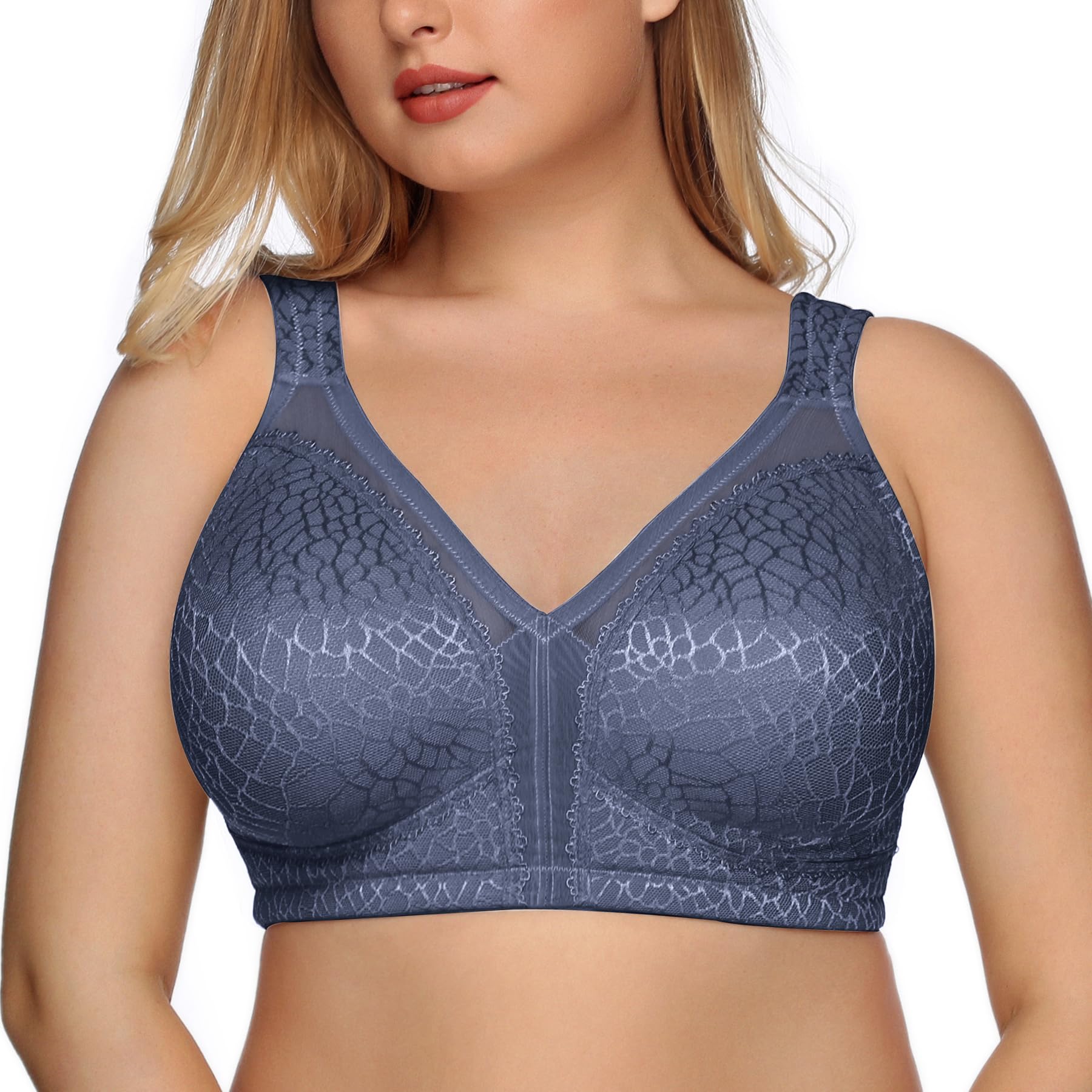 DotVol Damen Komfort Vollschalen Minimizer BH Bügellos Ohne Bügel Große Größen Unterwäsche