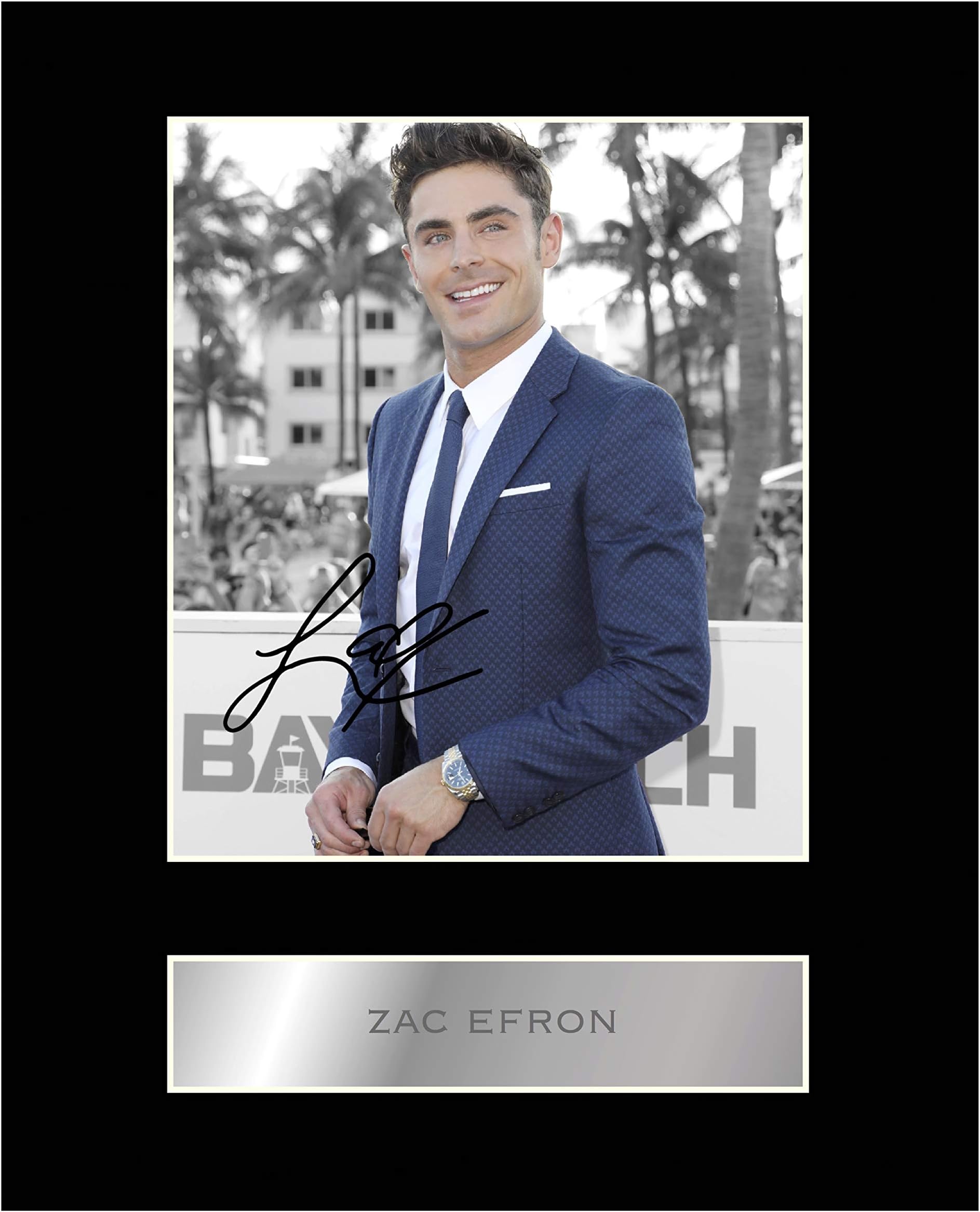 iconic pic Zac Efron Signed Mounted Photo Display #01 Autographed Gift Picture Print