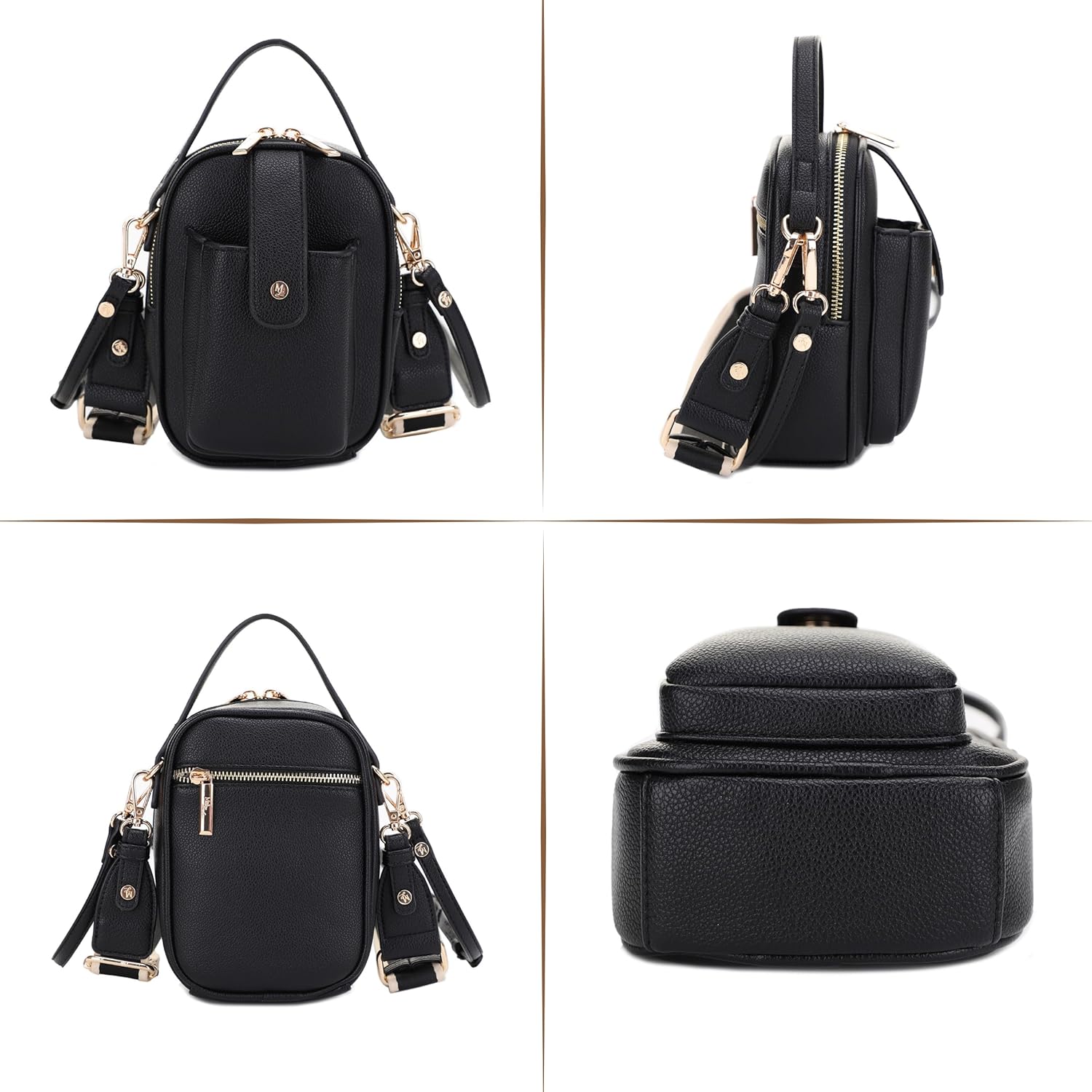 Mali+Lili Gail Vegan Leather Multi Compartment Crossbody Bag - Image 5