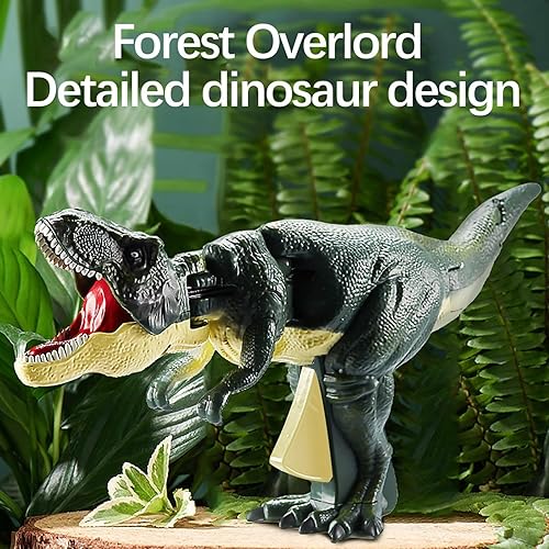 Miniatura 5 de Dinosaurio Zaza, juguete de dinosaurio de prensa  T-Rex Tiktok Juguete de dinosaurio caliente  Modelo de Tiranosaurio Vibrador Cabeza y Cola