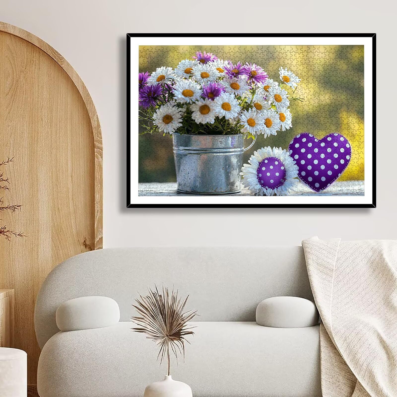 Puzzle 1500 Pièces Fleur, Puzzle 1500 Pièces Adultes/Enfants, Puzzles Bois avec Une Boîte d'emballage Exquise, Jeu Éducatif Puzzles Fleurs Sauvages, Decoration Maison, Cadeau Femme et Homme, -7581