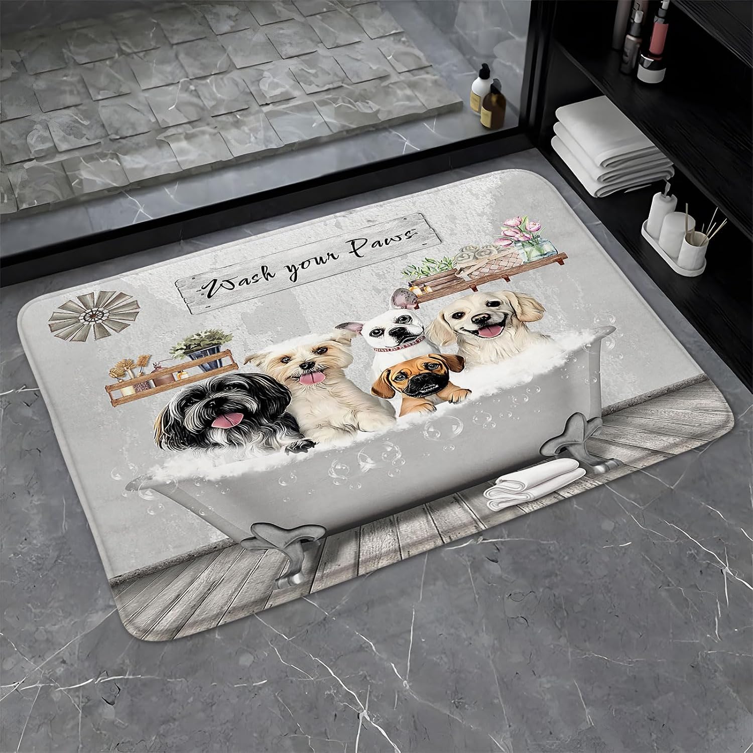 Funny Dog Bathroom Rug