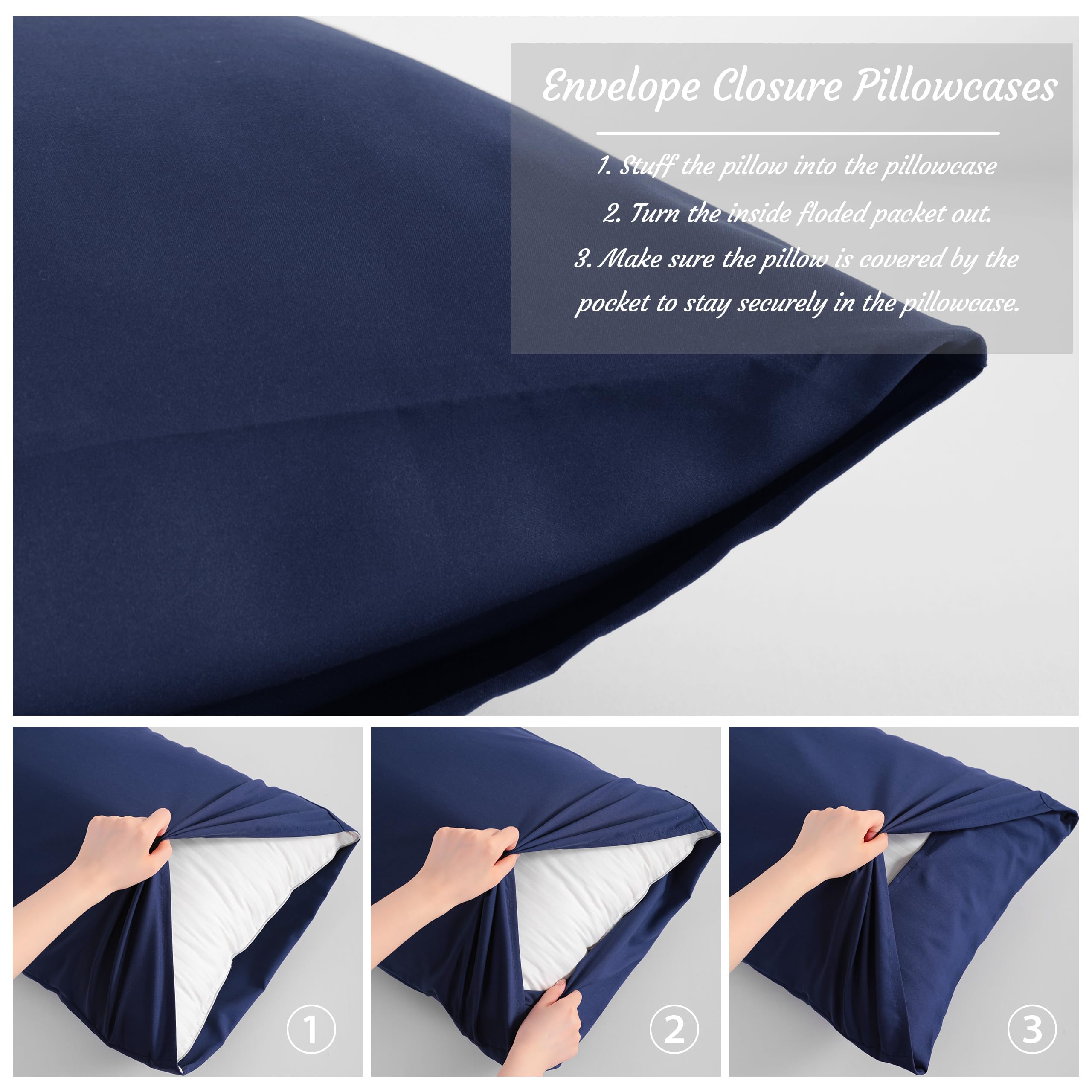 Amazon.com: NTBAY Body Pillow Cases Set of 2, 2 Pack Brushed