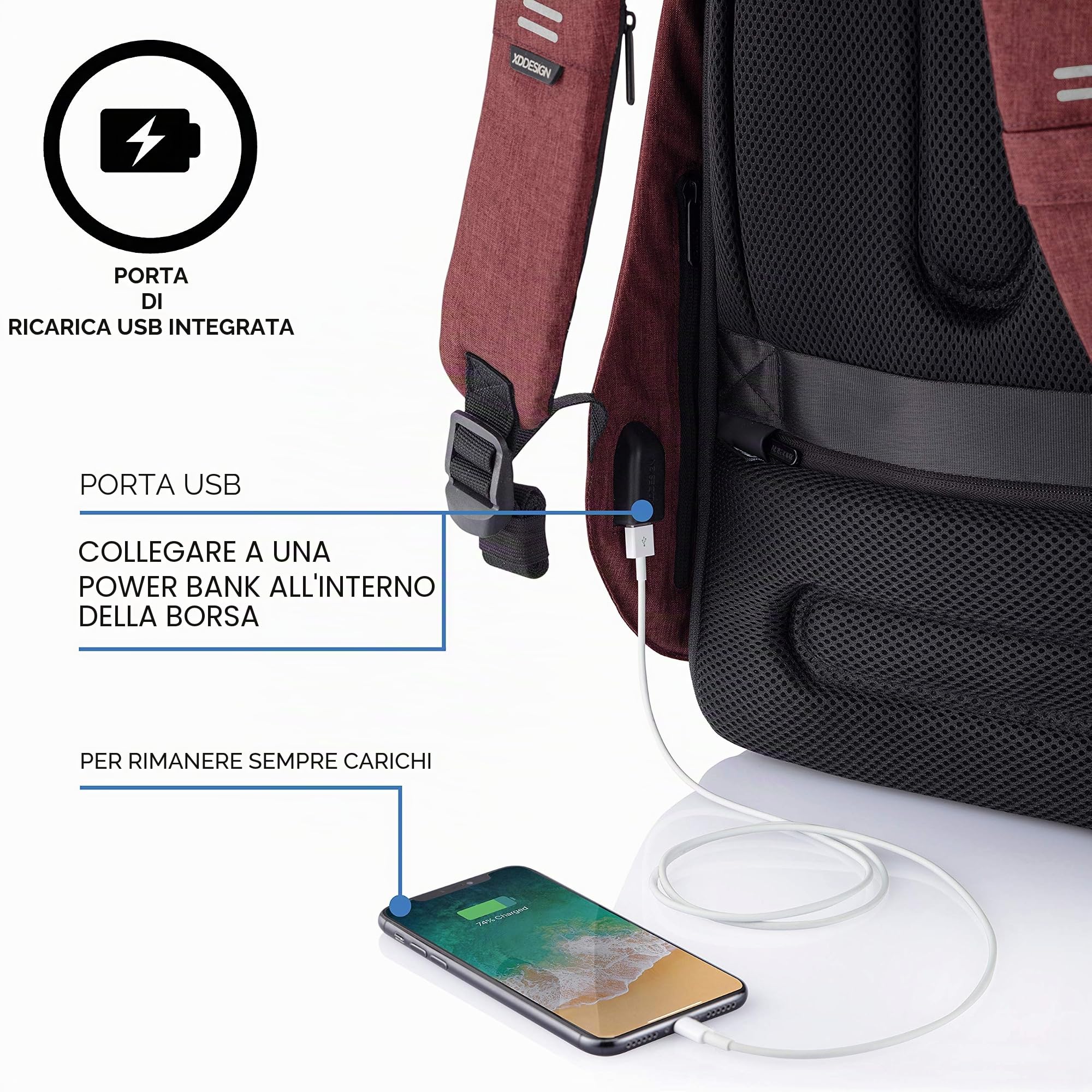 XDDesign, MOCHILA ANTIRROBO REGULAR BOBBY HERO DE XD DESIGN/P: P705.294 Unisex-Adulto, Taglia unica