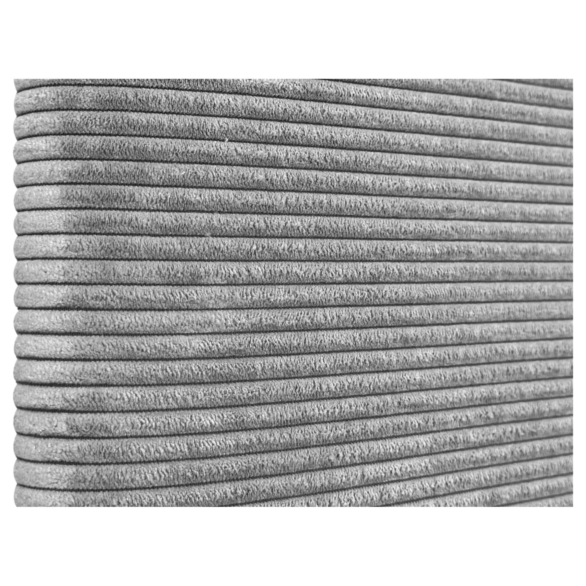 DHOME Testiera in Velluto Liscio a coste tinta unita di fascia alta Testiera imbottita moderna Letto di lusso Camera da letto imbottita (Grigio, 110 cm)