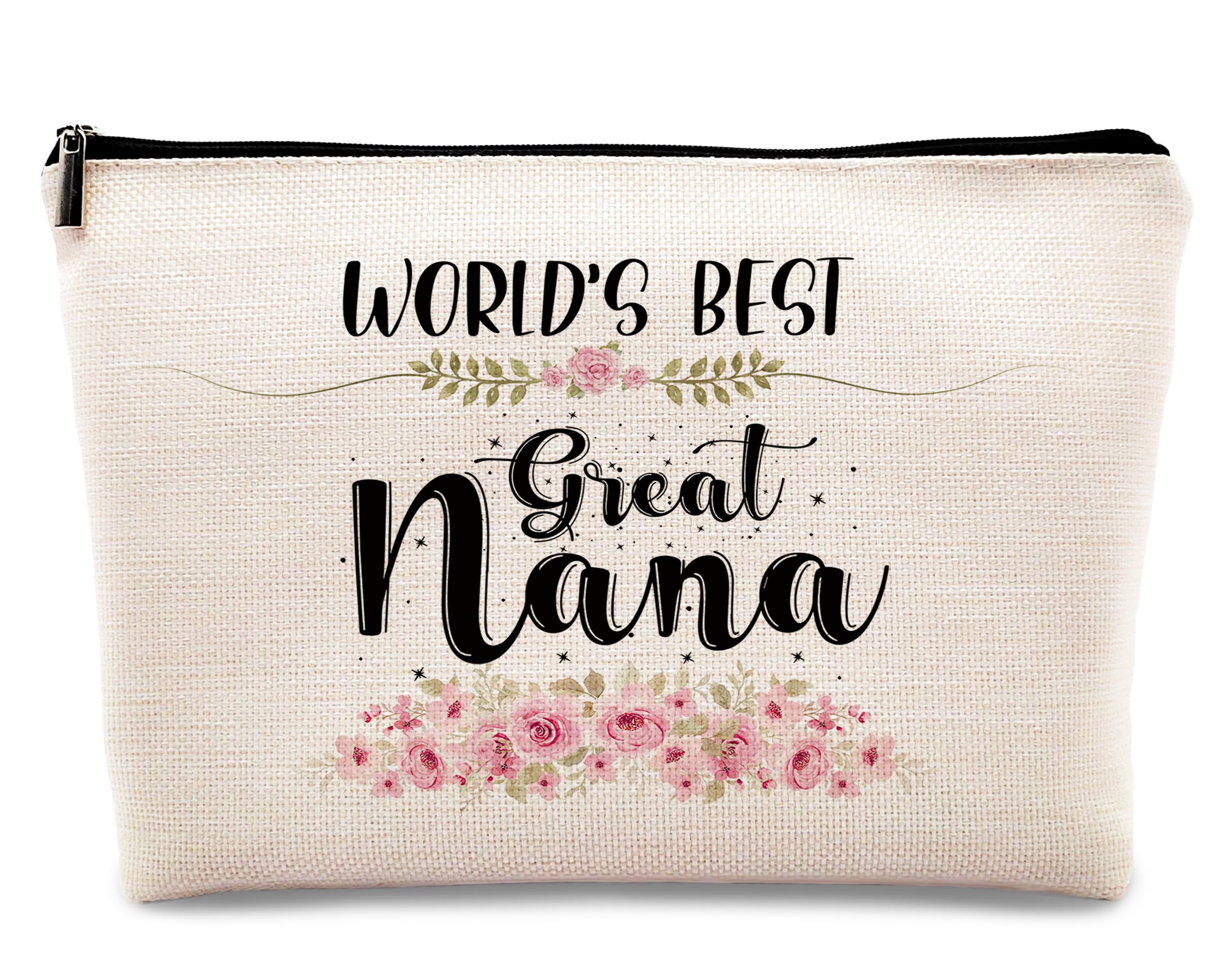 kdqua Great Nana Makeup Bag, Mothers Day Birthday Gifts from Granddaughter, Appreciation Gifts for Grandma Grandmother, Wa...