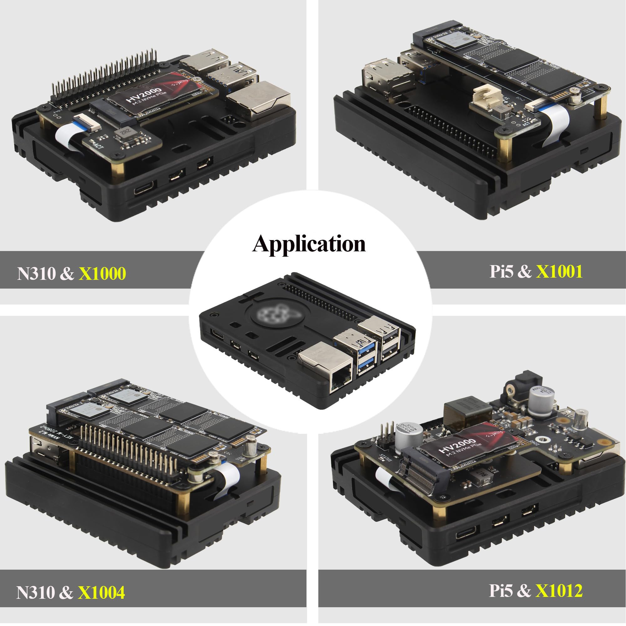Obudowa aluminiowa eleUniverse N310 dla Raspberry Pi 5, chłodzenie pasywne