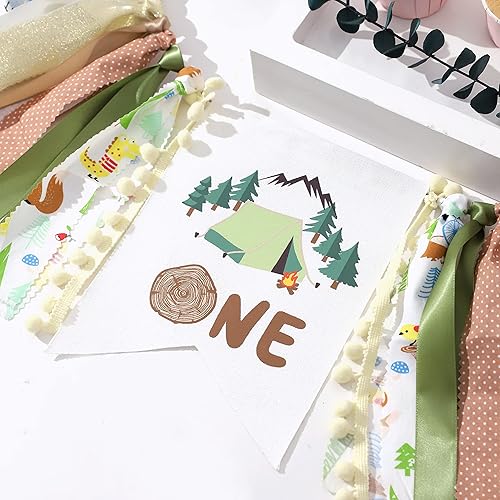 Miniatura 6 de One Happy Camper - Cartel para silla alta  Cartel de primer cumpleaños de campamento decoraciones de cumpleaños salvaje decoraciones de primer