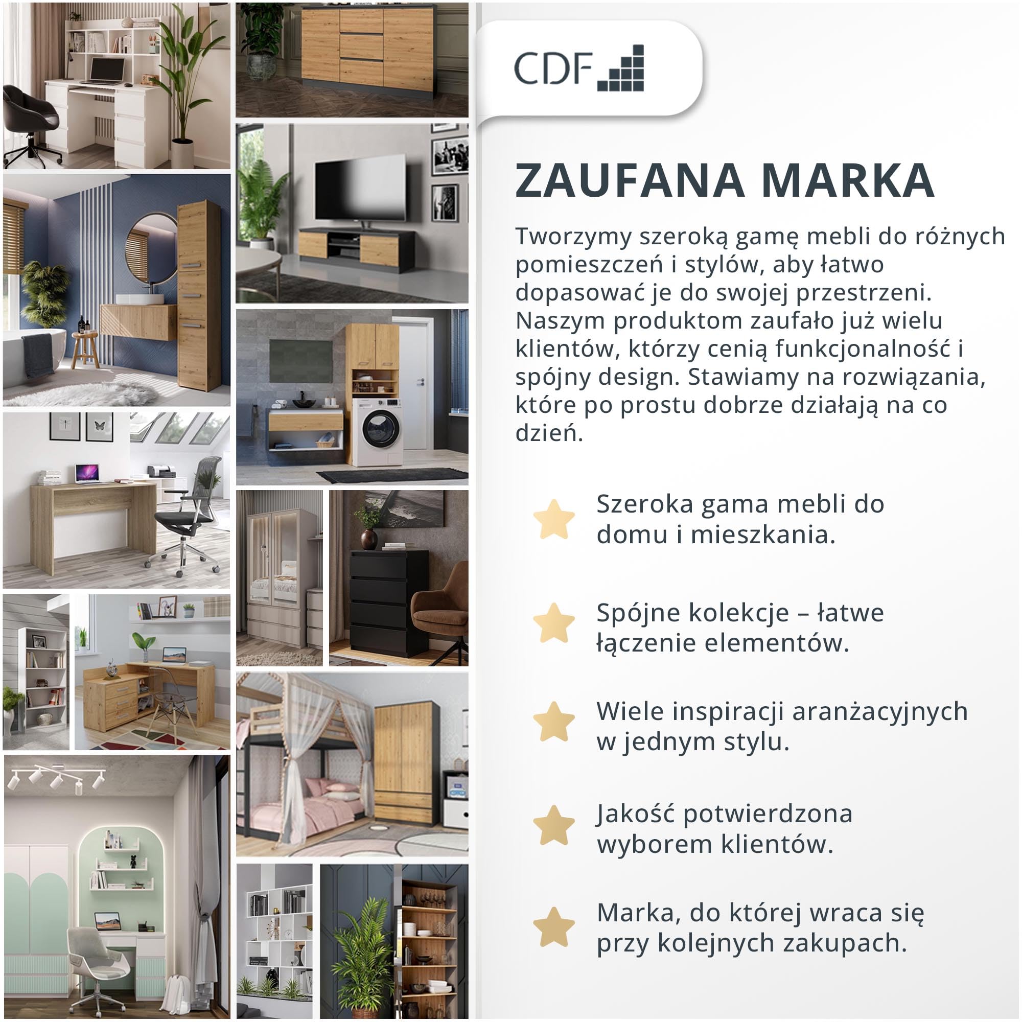 CDF Komoda Wysoka Szafka 4 Drzwi 50cm Półki Salon Sypialnia Przedpokój Biuro Korytarz Garderoba Wejście Gabinet Kredens Szafa Schowek Przechowywanie Wielofunkcyjna Kuchnia Spiżarnia Bez Uchwytów Biała