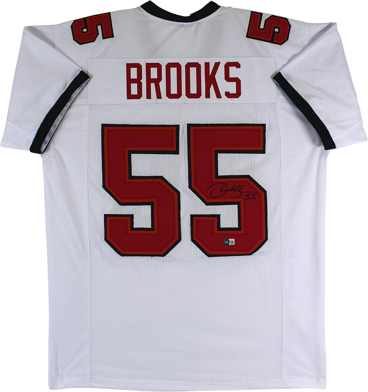 Derrick Brooks Authentic Signed White Pro Style Jersey Autographed BAS Witnessed