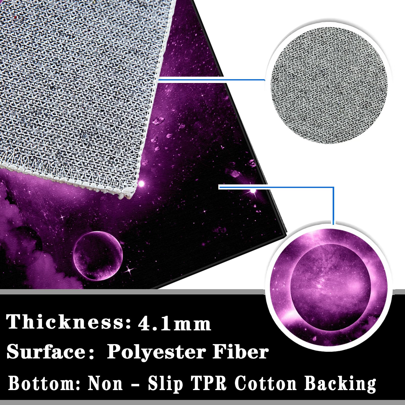 Protector Suelo Silla Ruedas, Alfombra Suelo Gaming, 70 x 100 cm Alfombrilla Protectora para Suelos, Alfombra para Silla de Oficina, Alfombra for Silla de Escritorio, Tapete Protector para Suelo