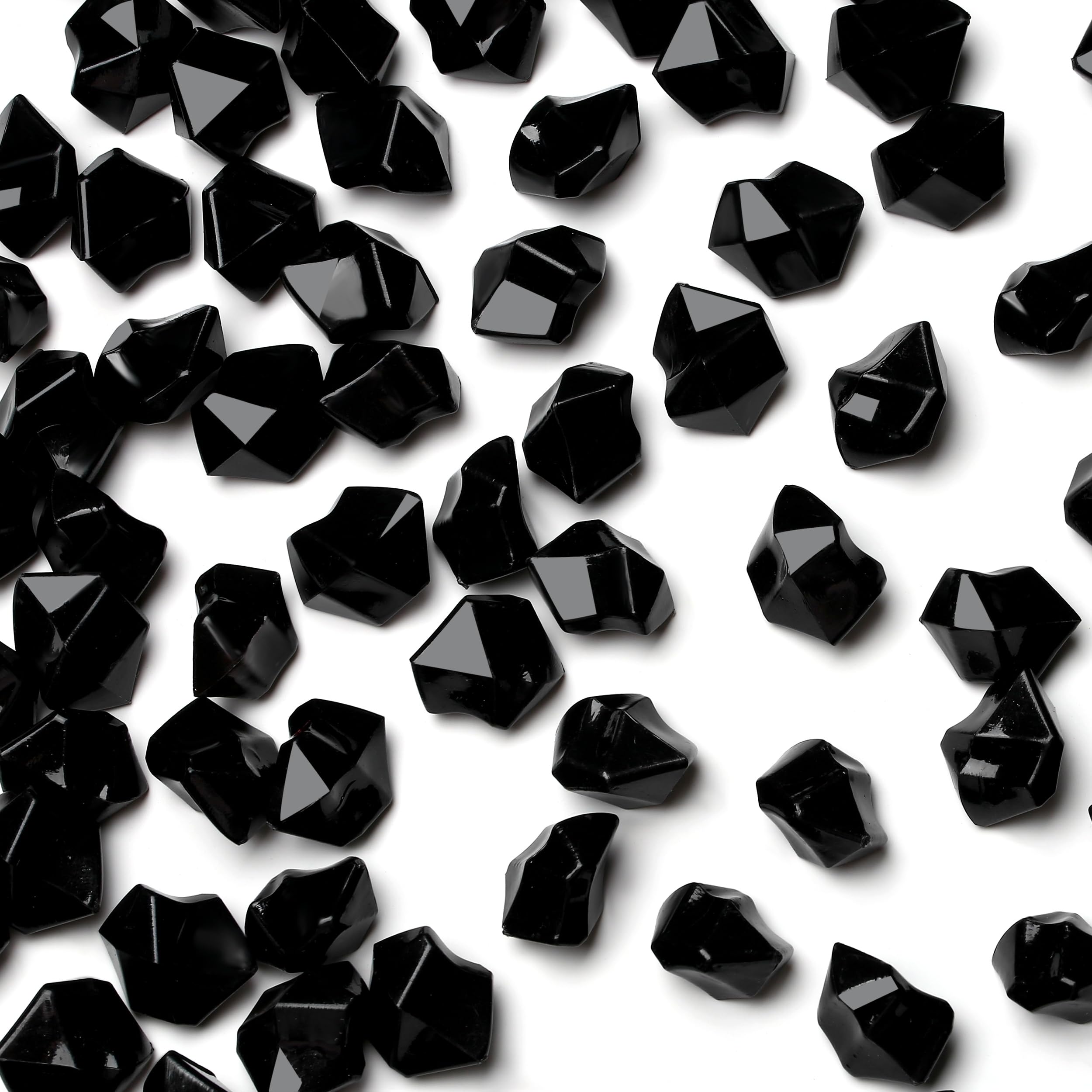 MAIBAOTA 165 PCS Large Black Fake Crushed Ice Rocks Vase Fillers — image 1
