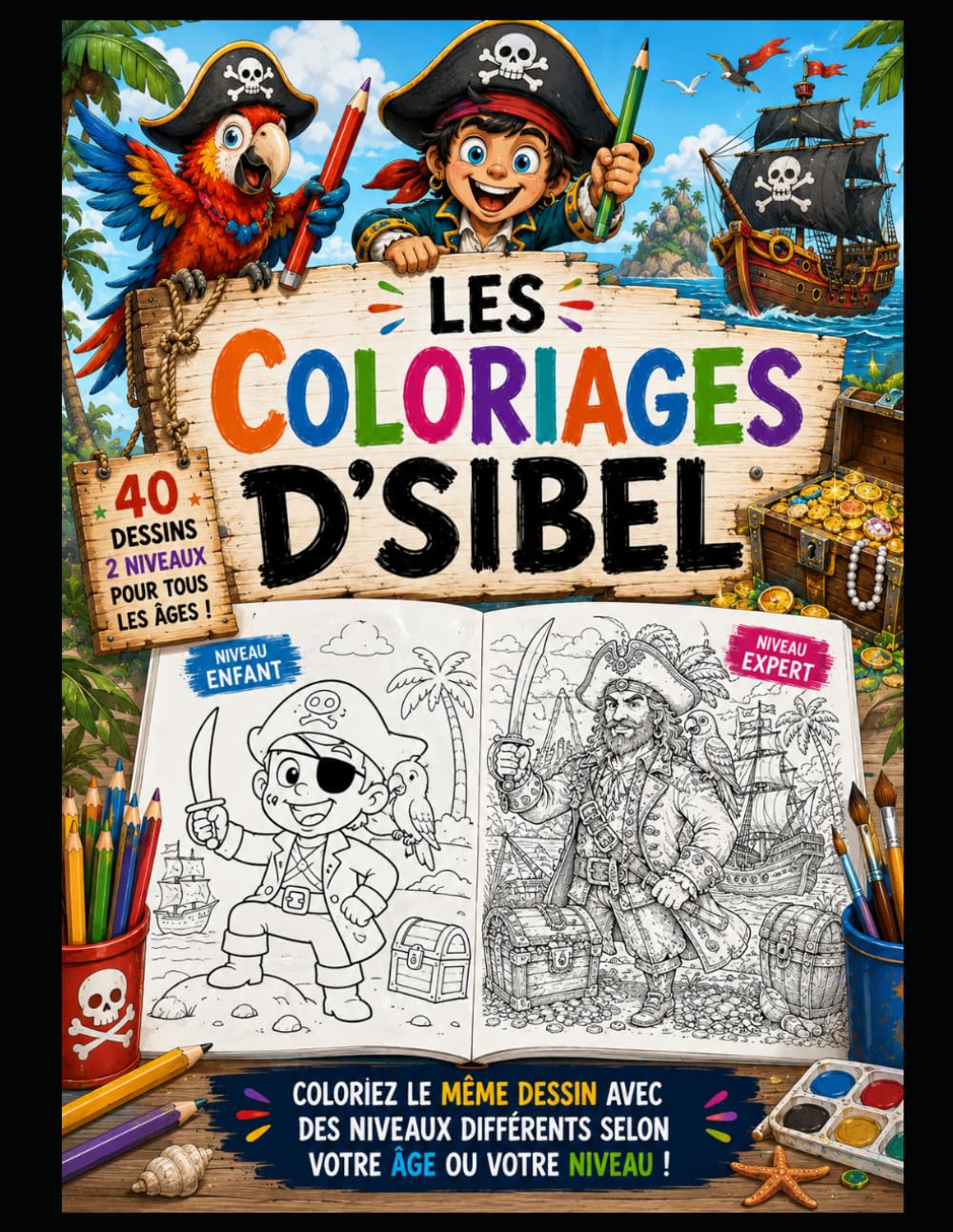 Les coloriages dsibel: le monde des pirates (collection enfants)