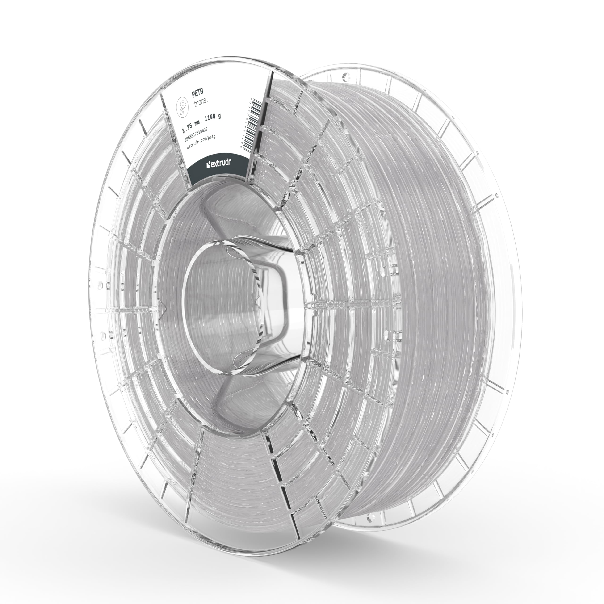 extrudr PETG Ø 1,75 mm (1,1 kg) - Transparent/naturel/sans colorant - Filament pour imprimante 3D - Fabriqué en Autriche - Qualité supérieure à un prix équitable