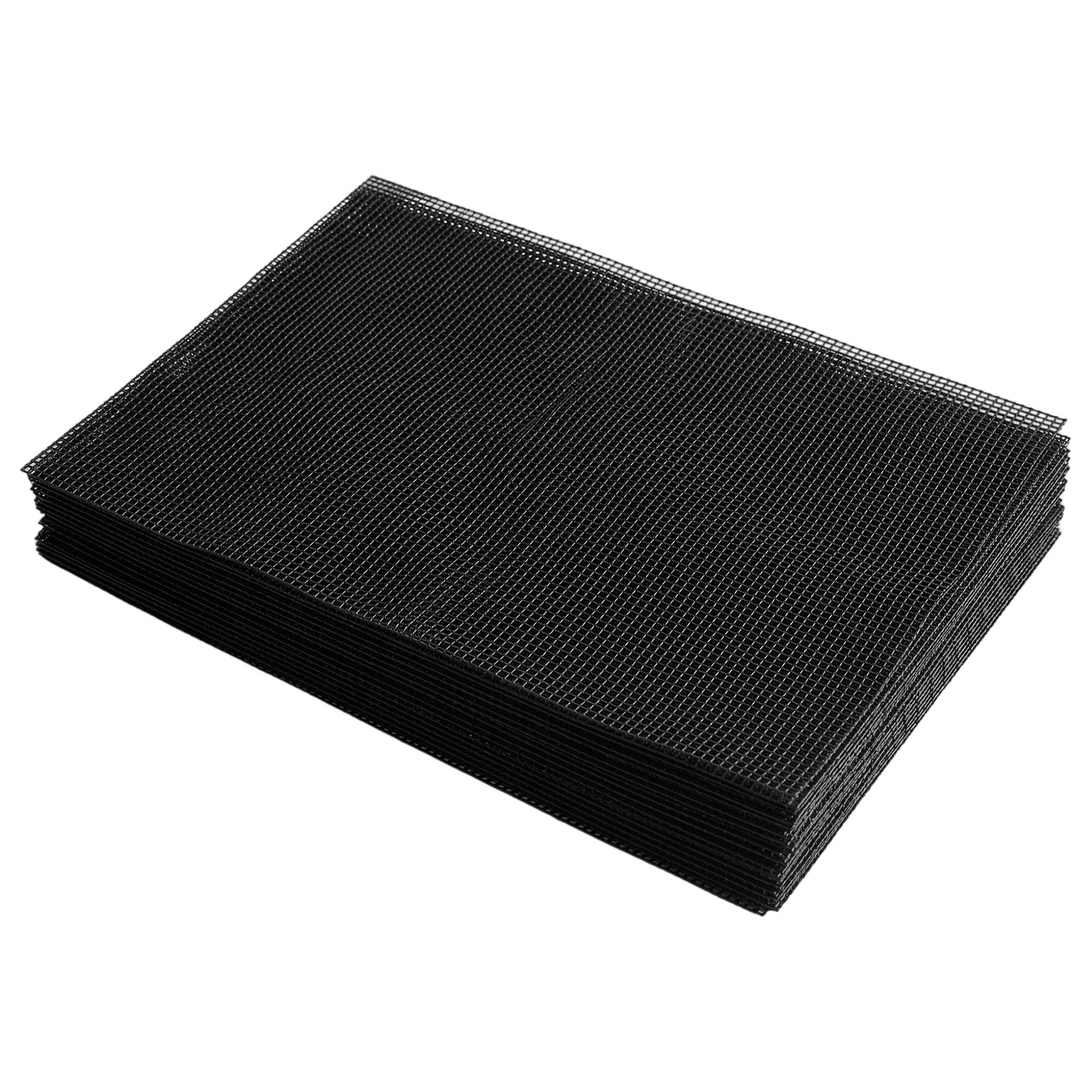 Toile en plastique pour point de croix SOUJAP, 50 feuilles de tissu maillé noir 20 x 30 cm