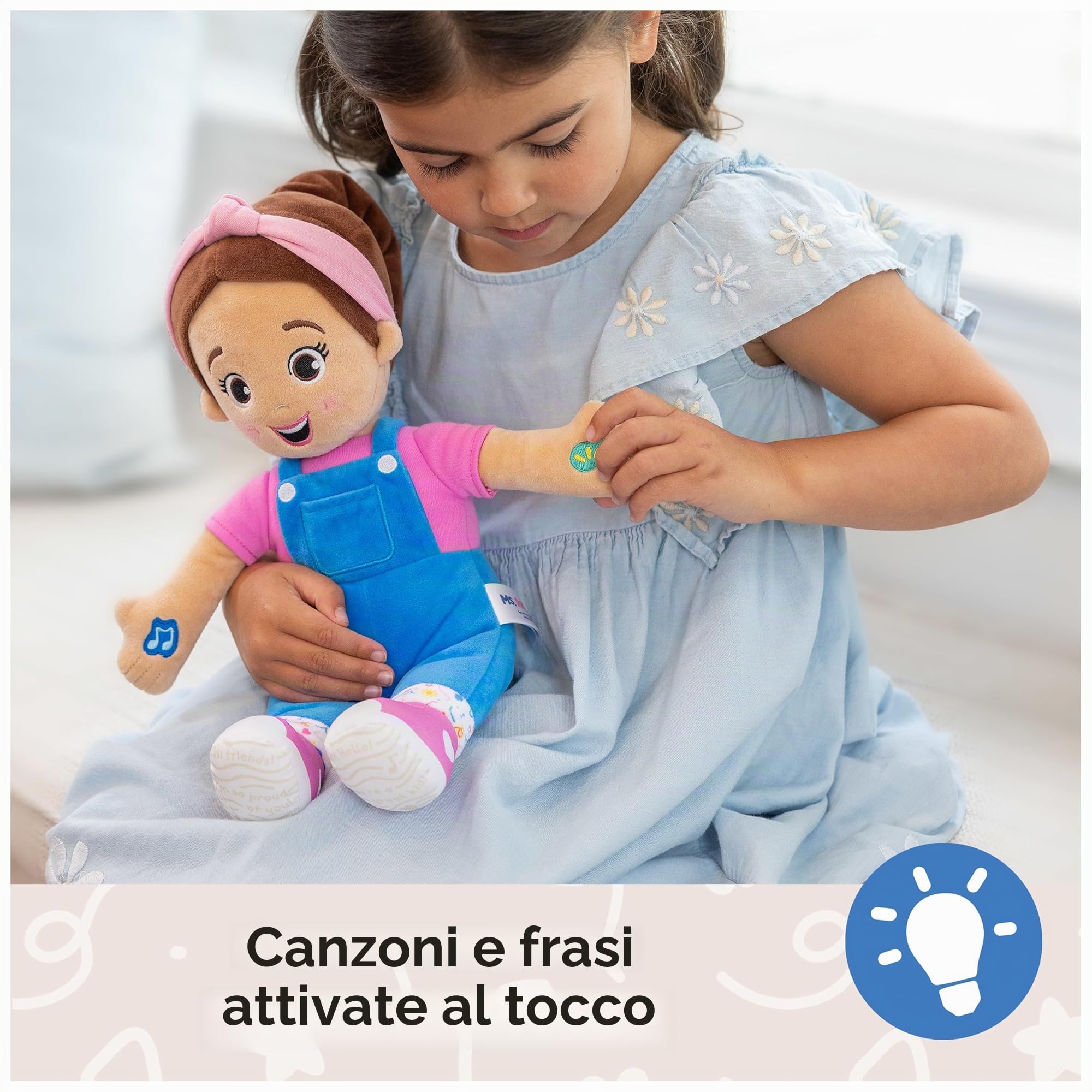 Ms. Rachel Speak & Sing, Bambola Giocattolo interattivo, Altezza 40,6 cm, con 4 Canzoni e 16+ Frasi, Giocattoli per Bambini dai 6 Mesi ai 3 Anni
