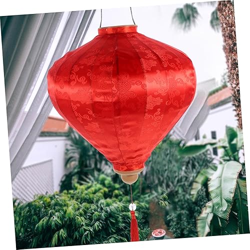 Miniatura 9 de ORFOFE Linterna vietnamita para decoración de boda, farol colgante de seda, faroles colgantes, faroles decorativos, calendario lunar para interiores